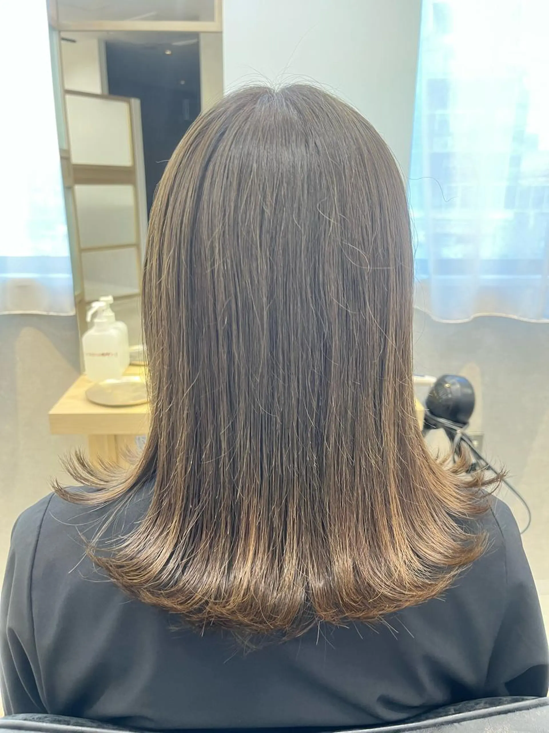 ミディアム カラー カット ヘアカラー トリートメント 天野 涼のヘアスタイル
