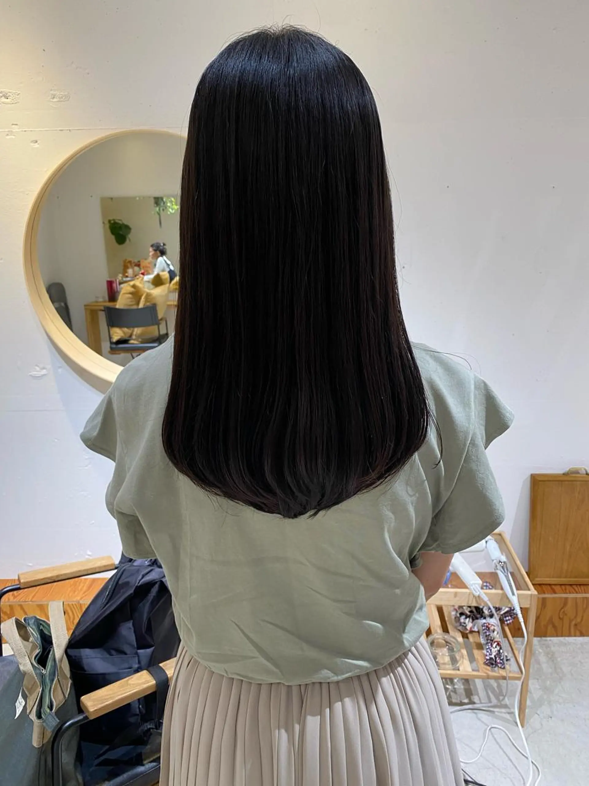 セミロング カラー ヘアアレンジ 、 、のヘアスタイル
