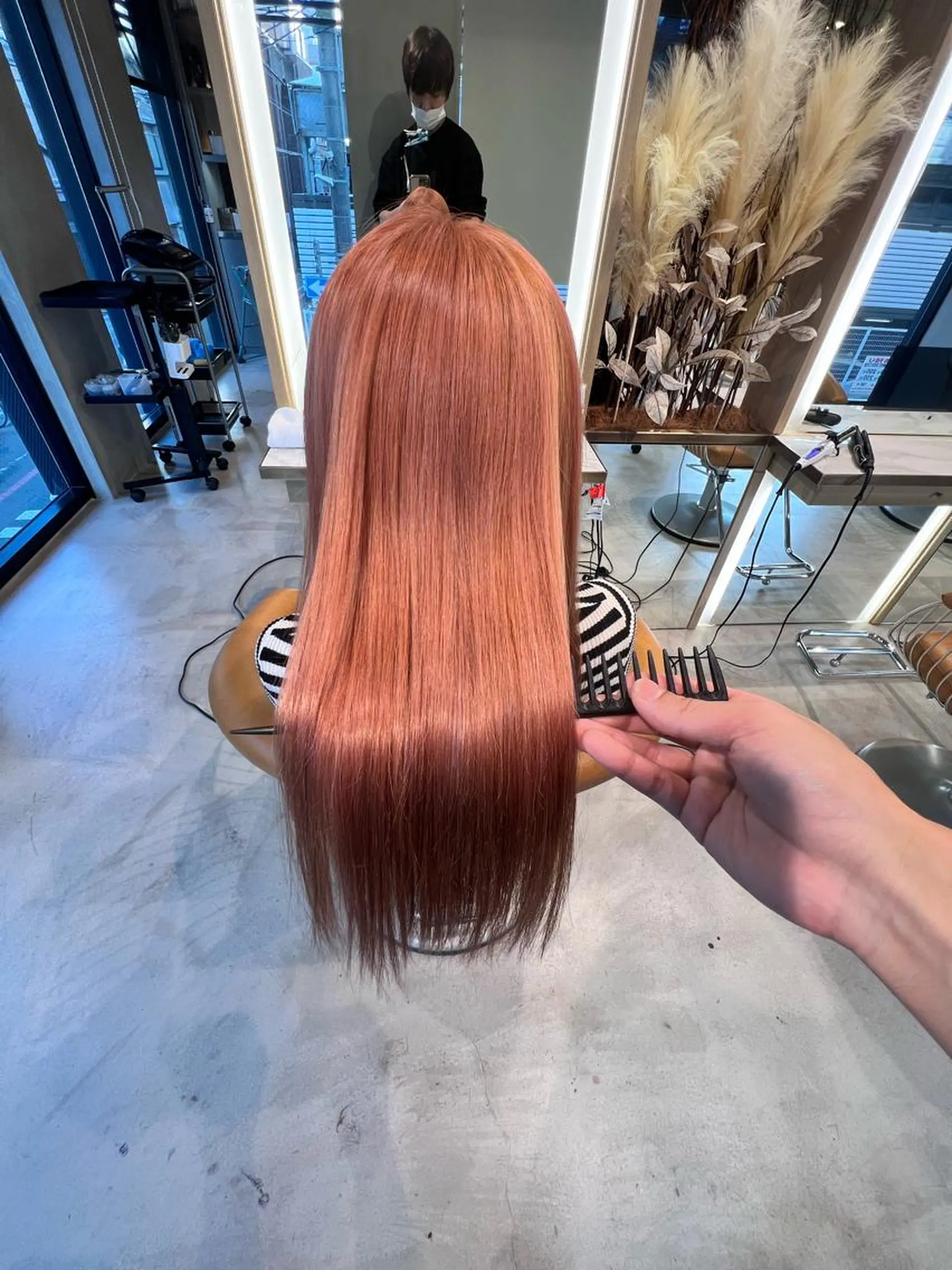 セミロング カラー ヘアカラー トリートメント ブリーチしたのに 色持ち1.5ヶ月のヘアスタイル