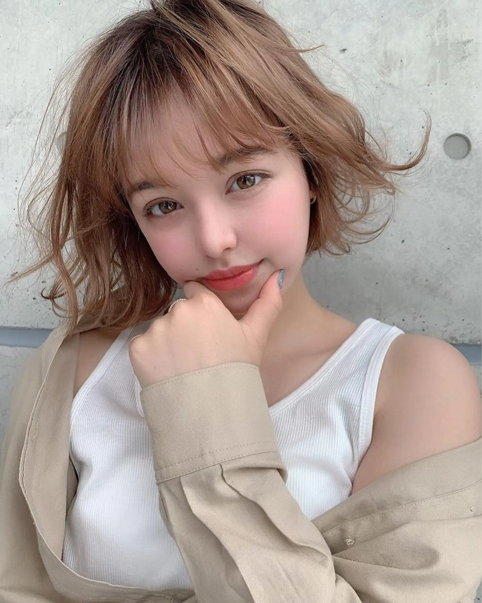 ショート カラー ヘアアレンジ 💗🤍透明感カラー 🤍💗kanonのヘアスタイル