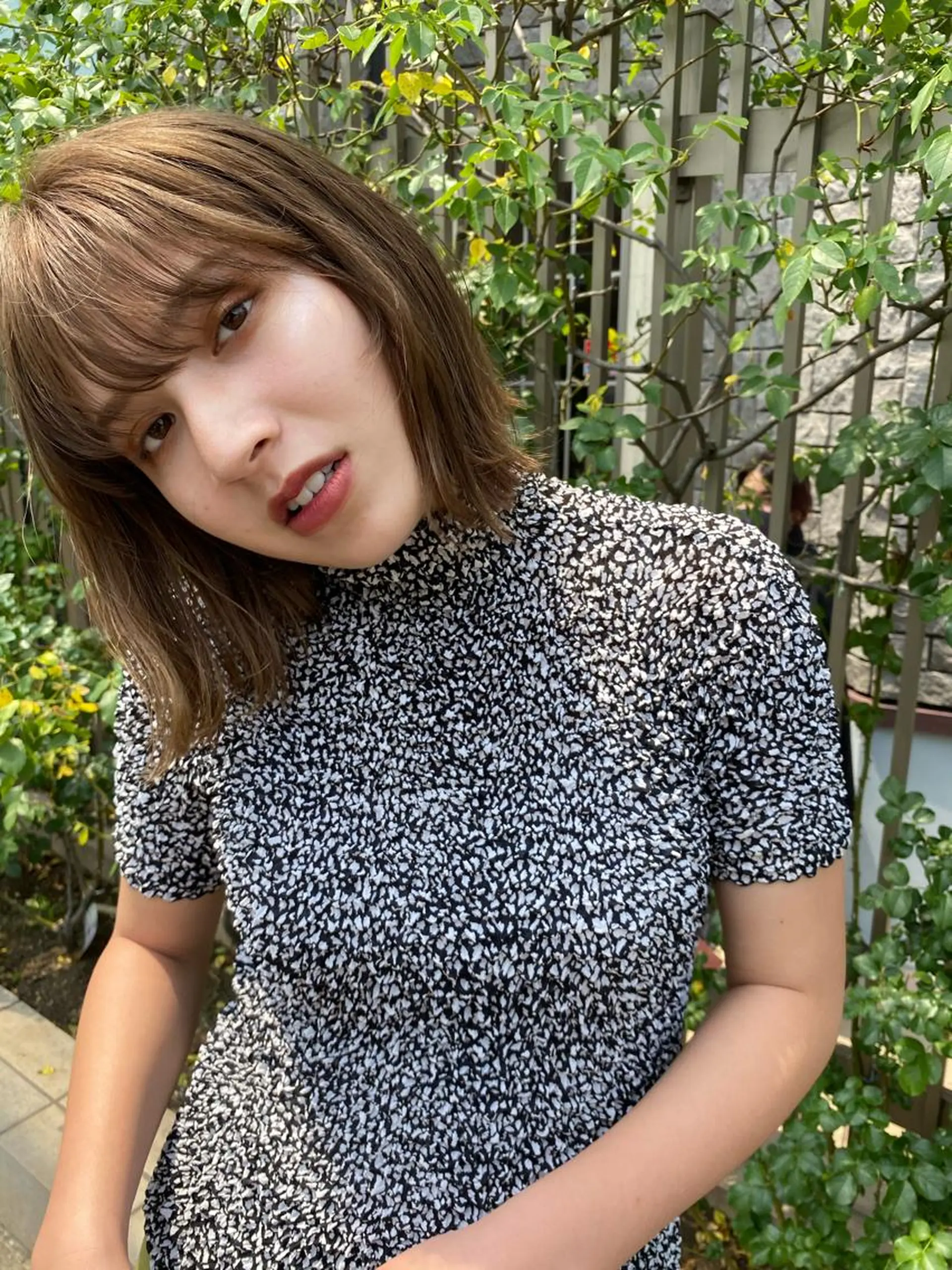 ミディアム カラー 店長/mao/ 前髪/顔周りカットのヘアスタイル