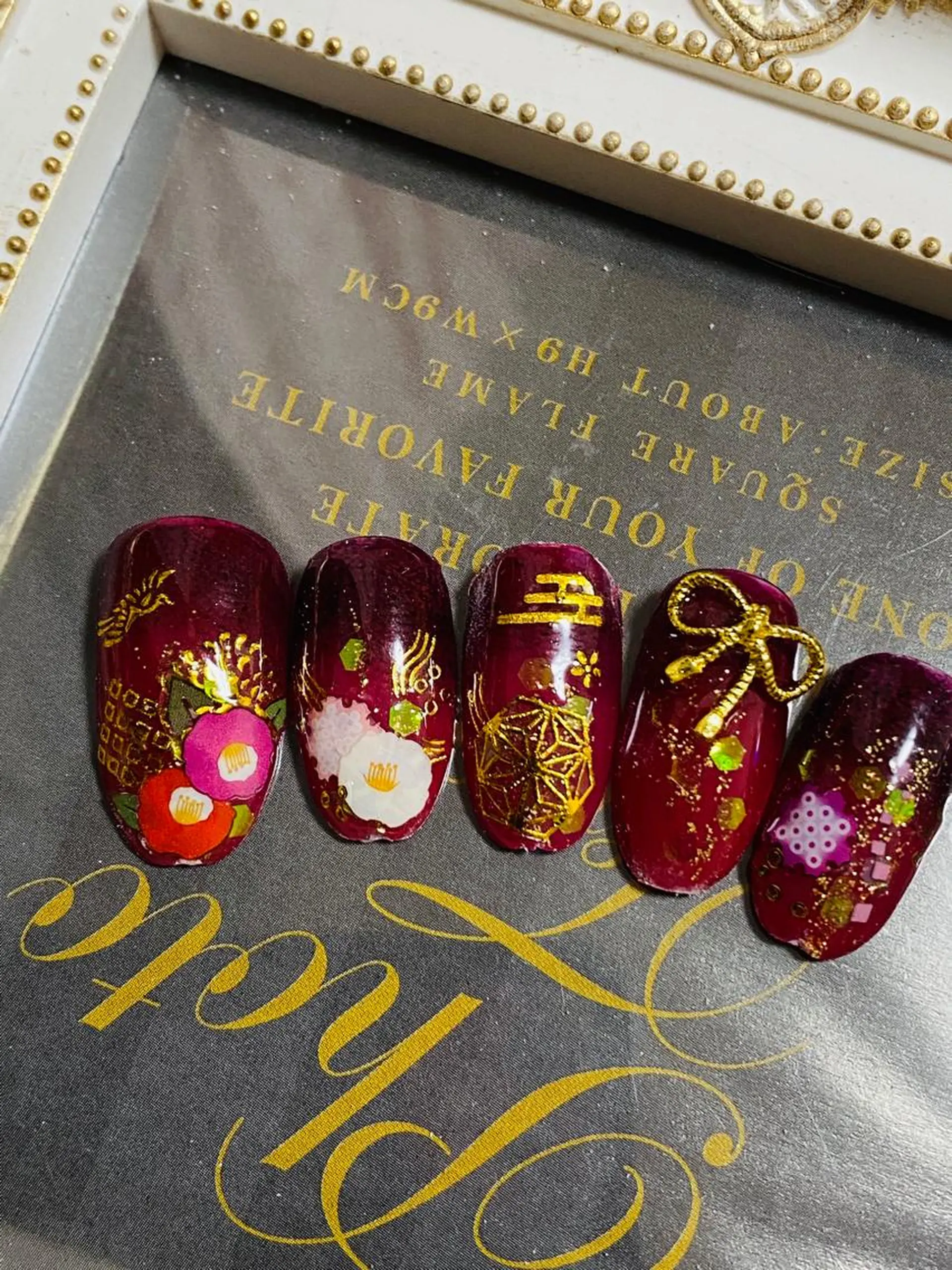 ネイル 成人式 ラメ(グリッター) 自宅ネイルサロン ♦️nuance♦️のネイルデザイン