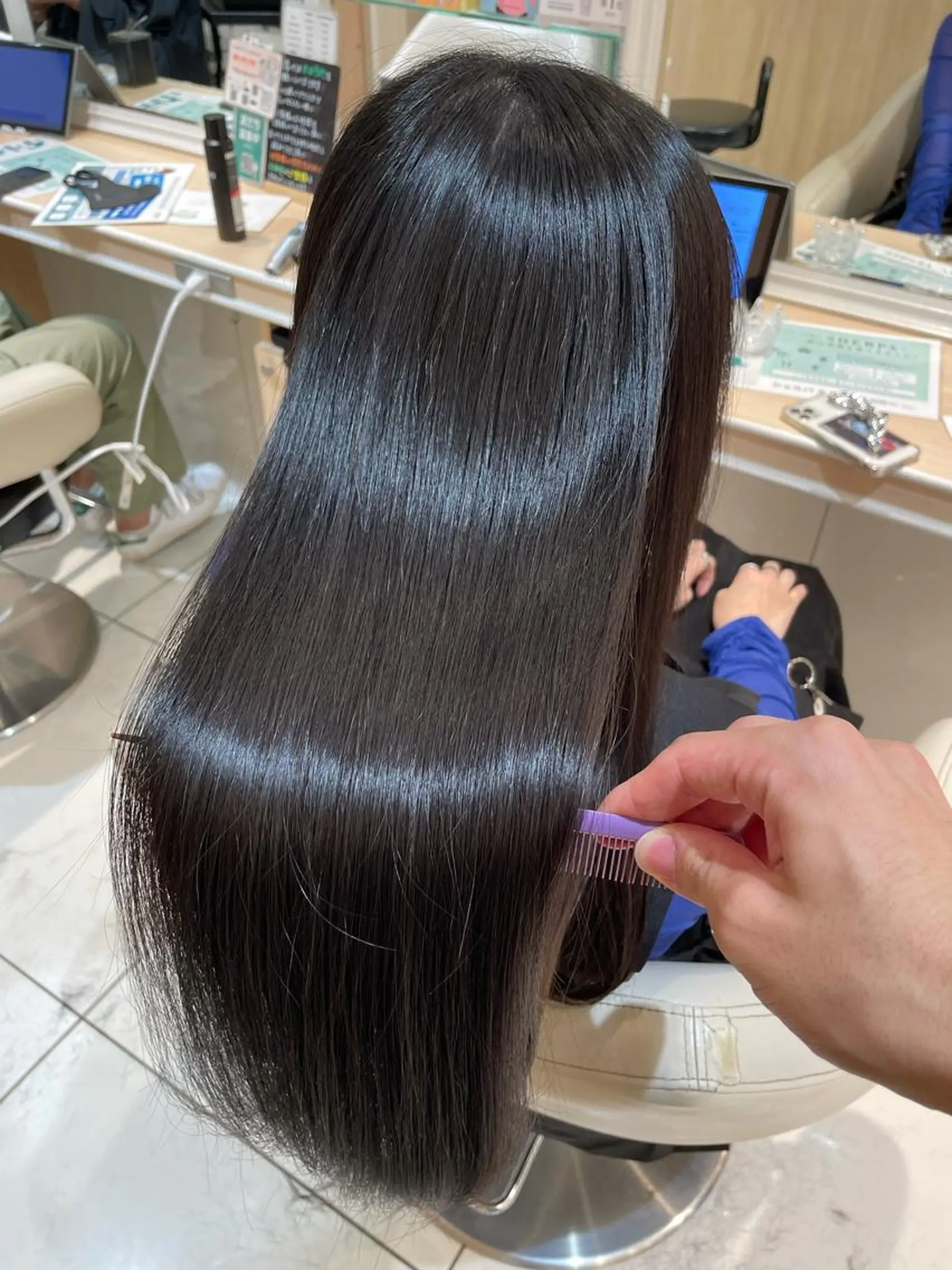 ロング 縮毛矯正、髪質改善／ 松田 龍之介のヘアスタイル