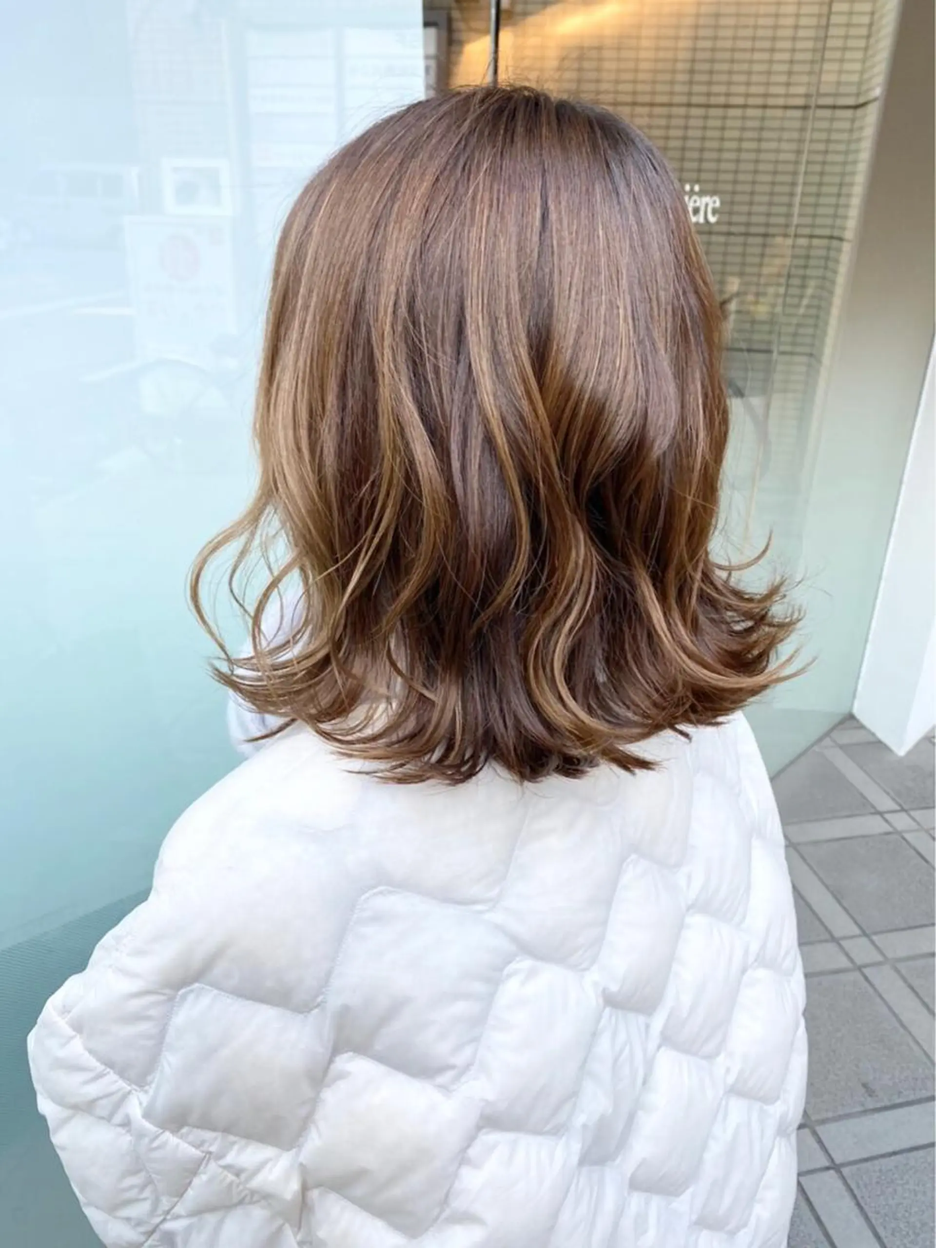 ミディアム カット ヘアカラー トリートメント 奥野 貴哉のヘアスタイル