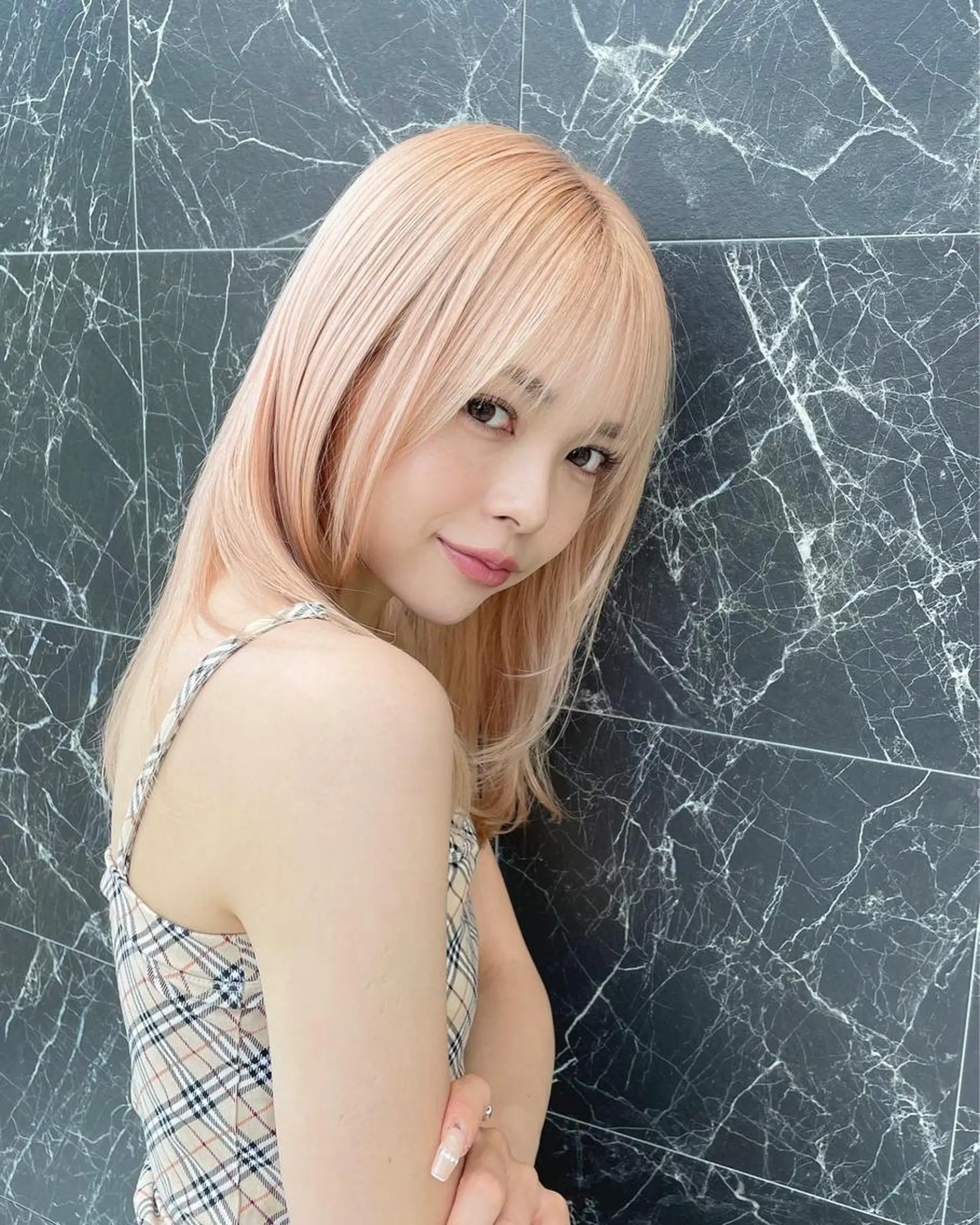 セミロング チダアキフミ Ash大森のヘアスタイル