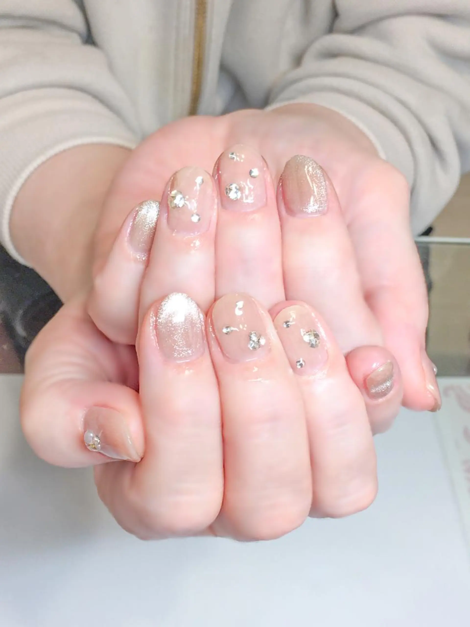 ネイル ジェルネイル キラキラネイル マグネットネイル ワンホンネイル Nyanco Nailのネイルデザイン