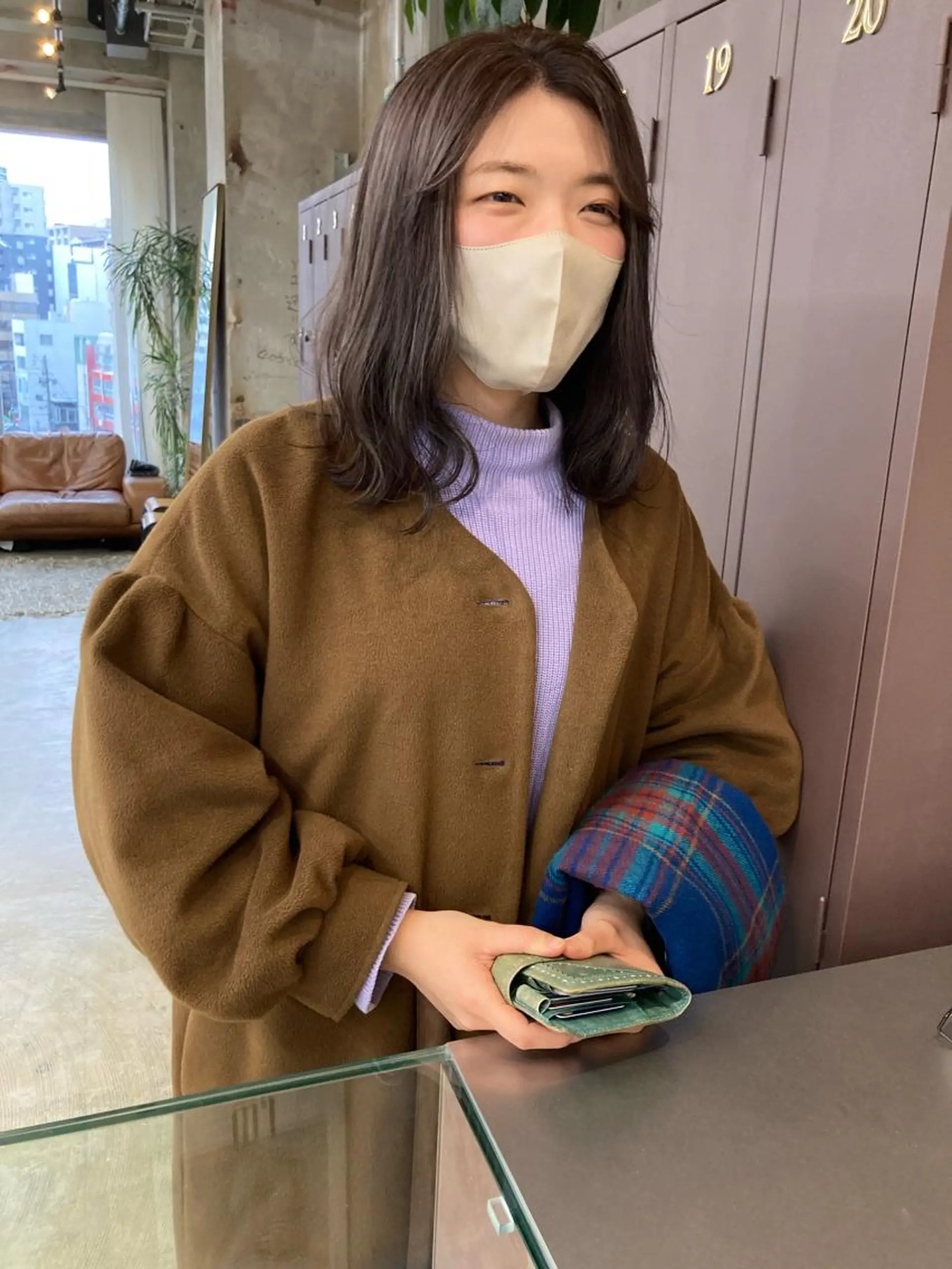 ミディアム カラー ブリーチ グレージュ ラベンダーカラー ラベンダーグレージュ ラベンダーグレー 小木曽智美 /ボブ/ショートのヘアスタイル