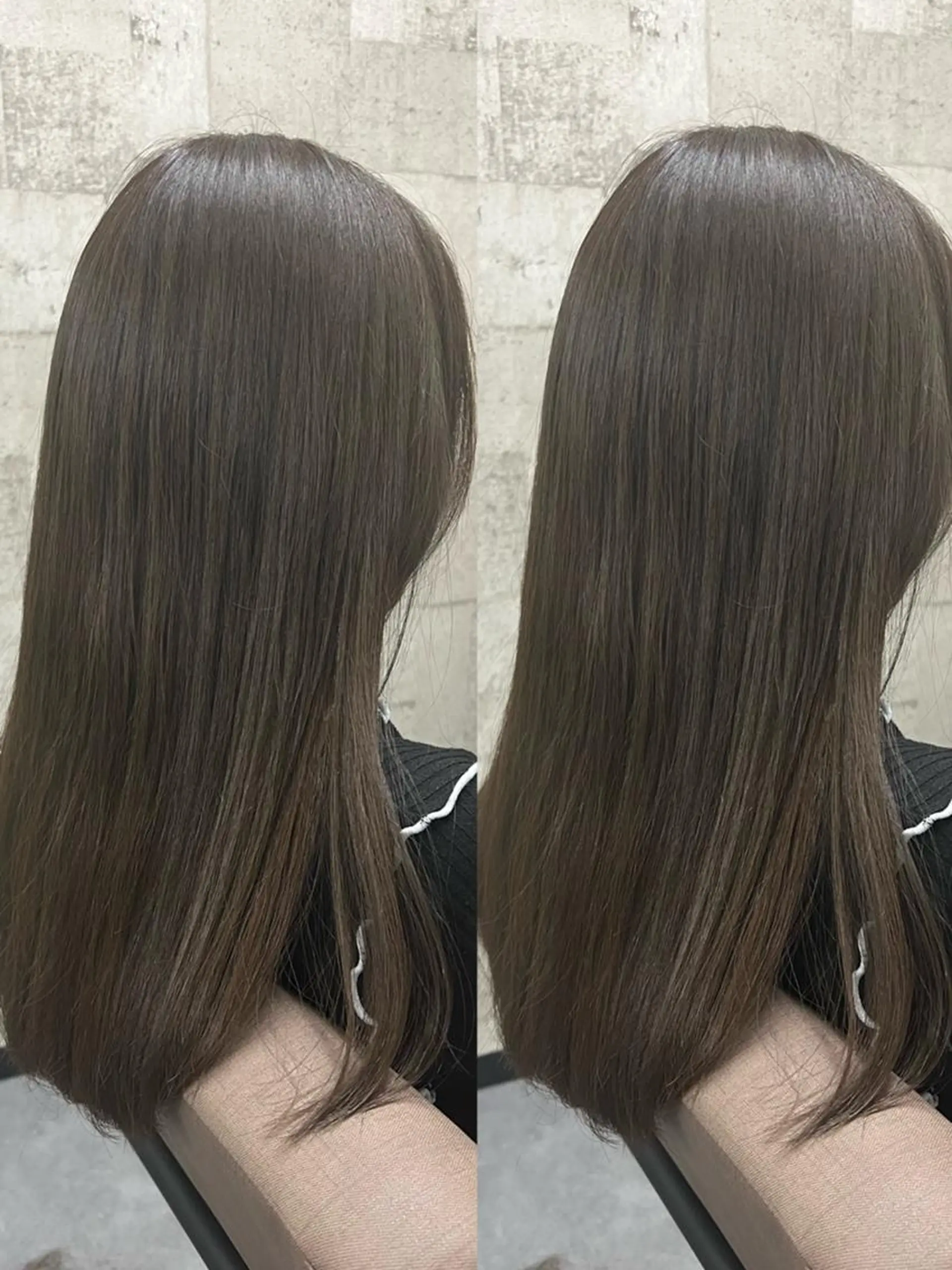 セミロング アッシュ カット ヘアカラー トリートメント TELA HAIRのヘアスタイル