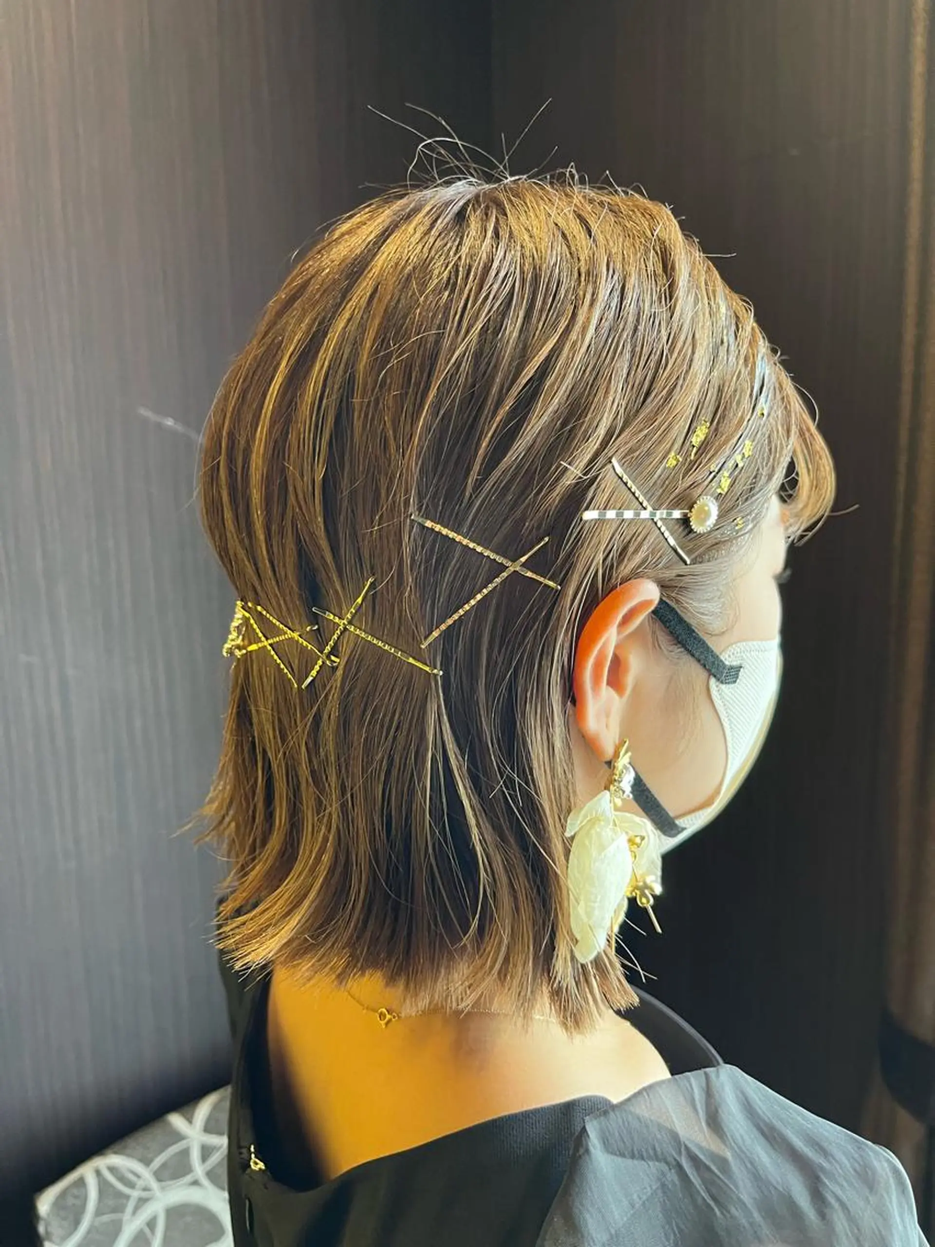 ショート ボブ ヘアセット 近 沙織のヘアスタイル