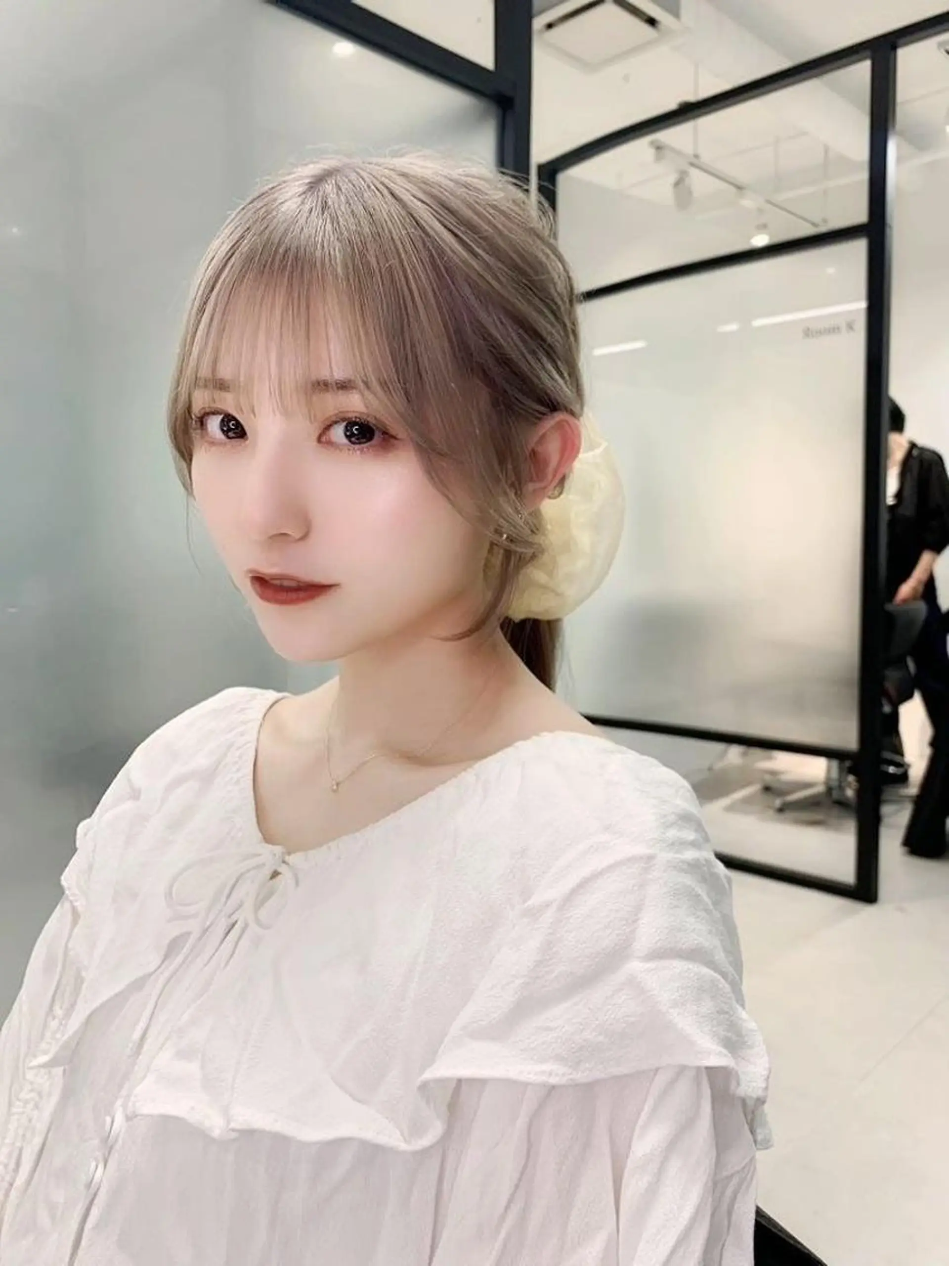 ミディアム カラー ヘアアレンジ 透明感ラベンダー💗 SHOのヘアスタイル