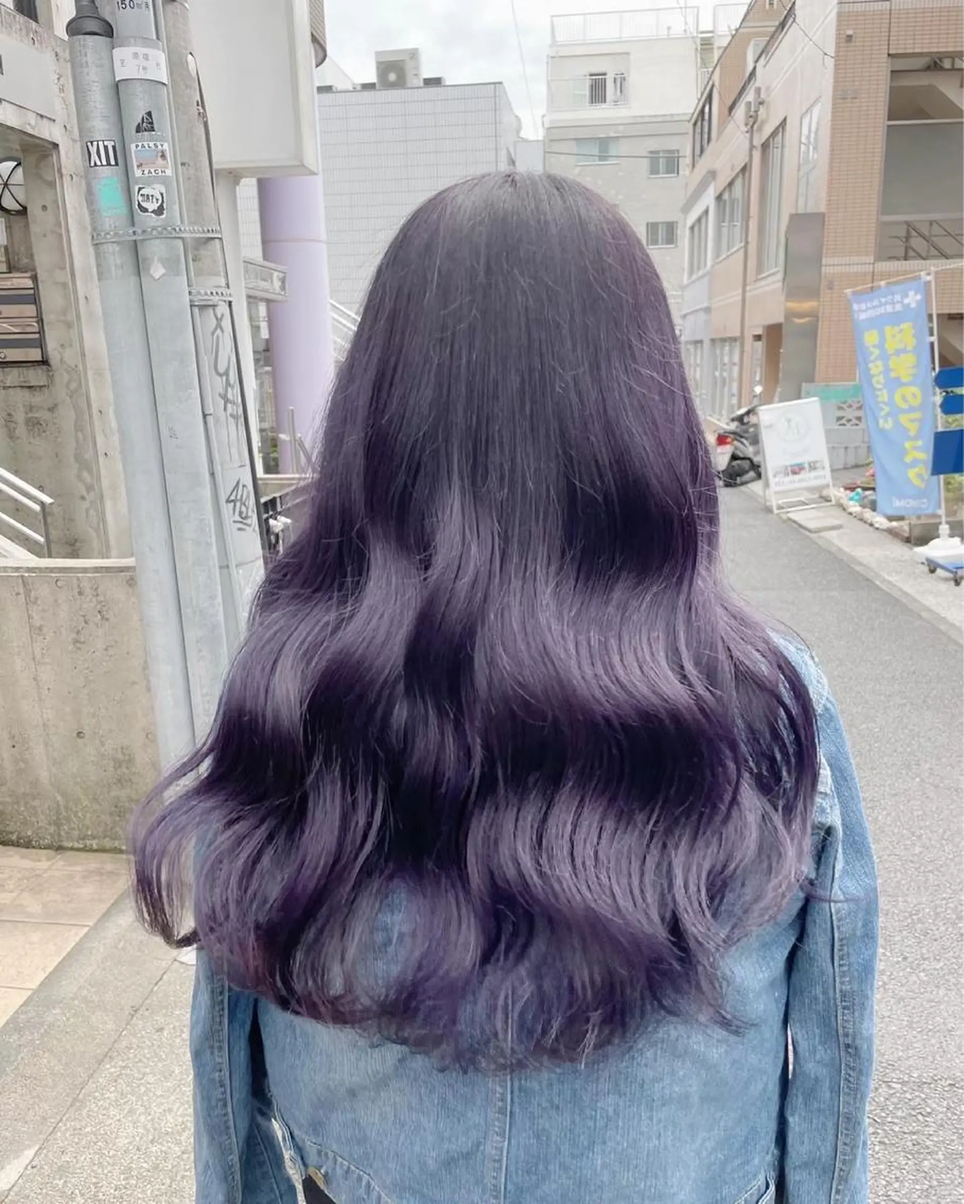 ロング カラー ヘアアレンジ アッシュ アッシュグレー アッシュグレージュ バレイヤージュ ミストバング Bob＆ハイトーン 専門家CHIHIROのヘアスタイル