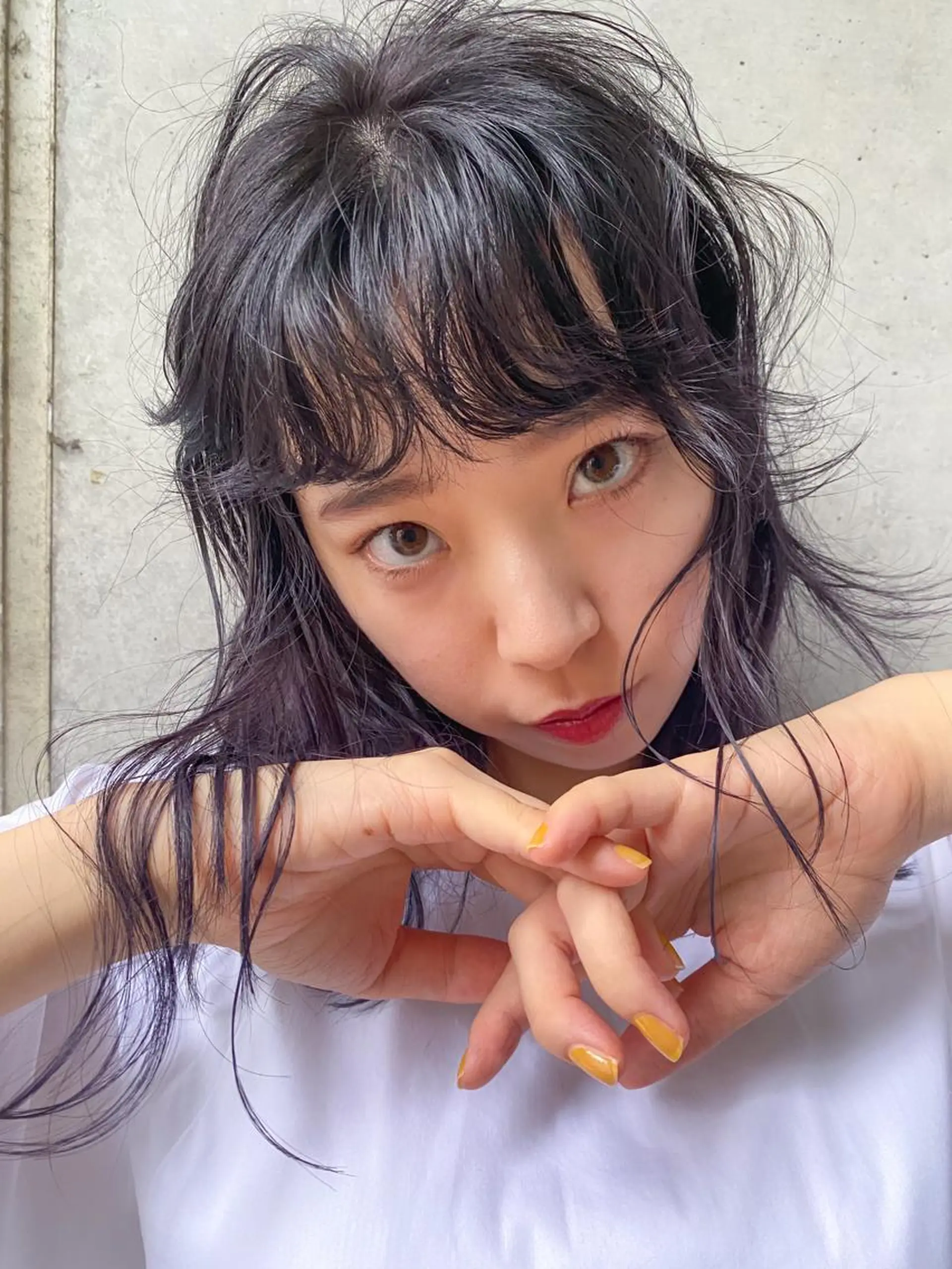 ミディアム カット ヘアカラー トリートメント nessヤマサキ リュウタのヘアスタイル