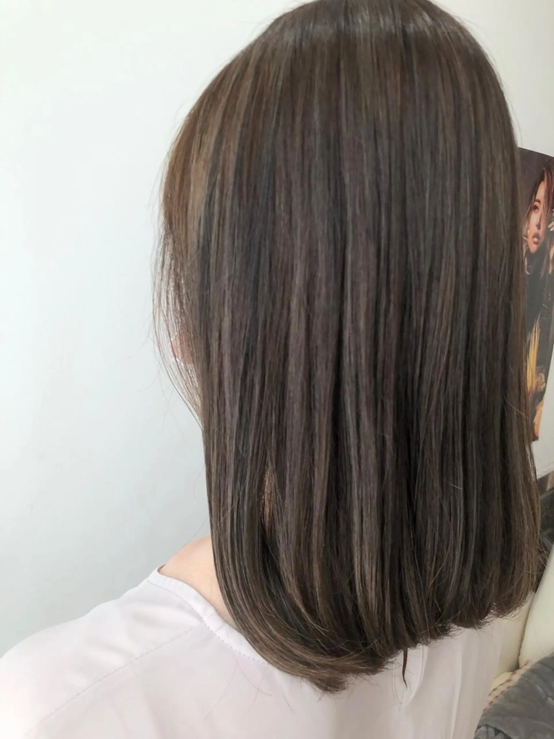 ミディアム カラー 縮毛矯正/酸性 おかにわみりのヘアスタイル