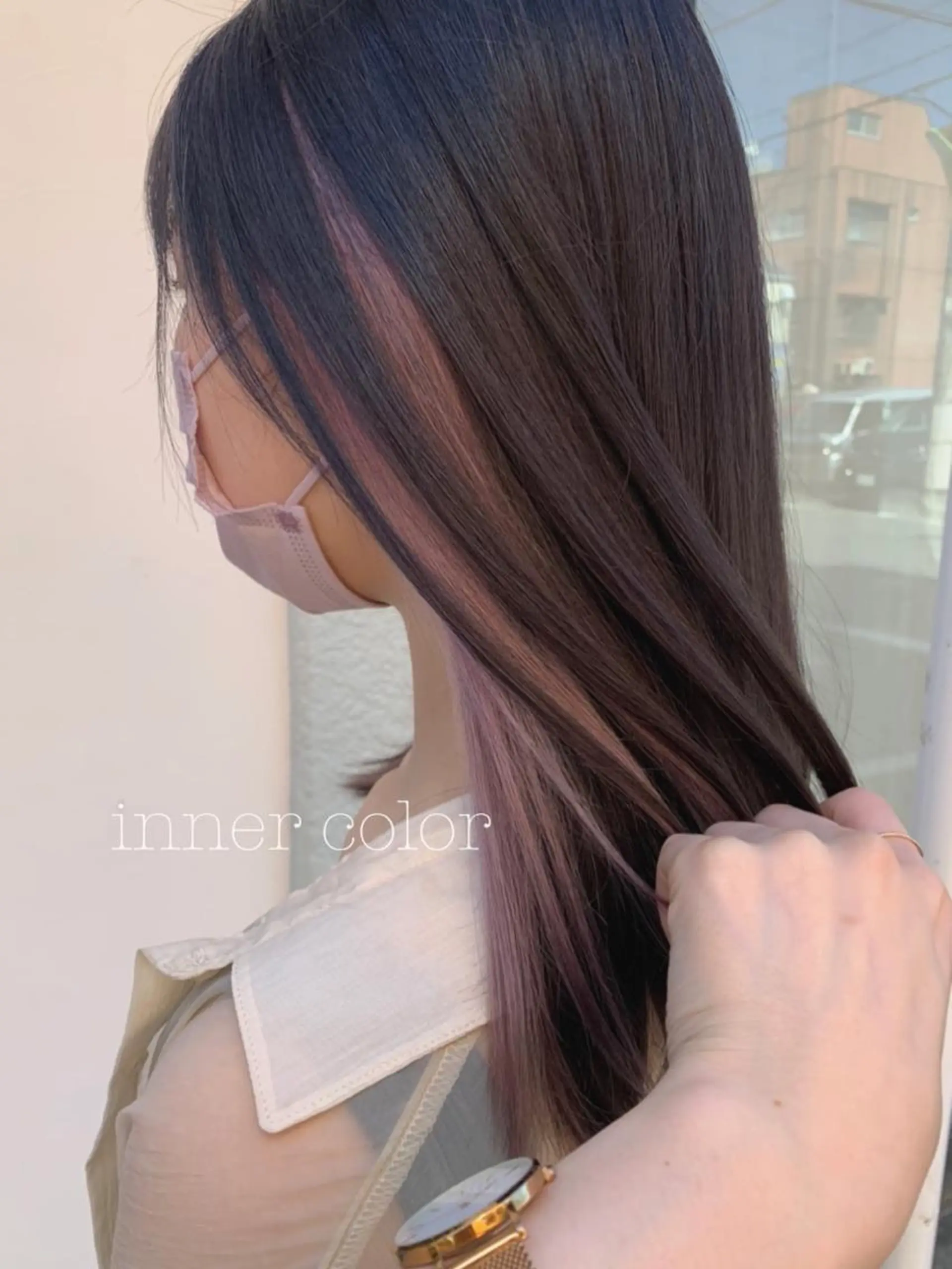 ミディアム カラー カット ヘアカラー トリートメント ぱつっとボブ/ 小野あかねのその他イメージ