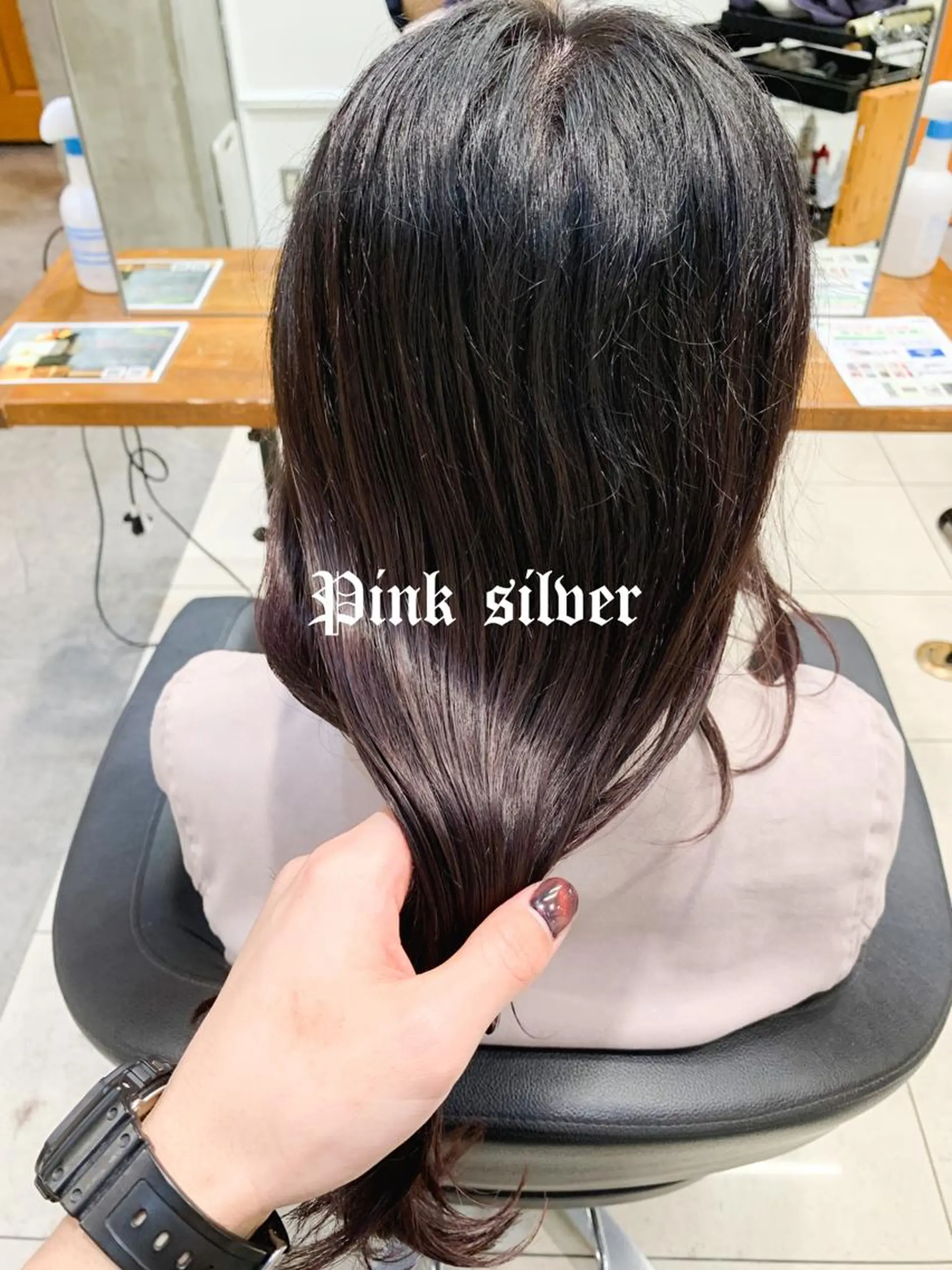 ロング カラー ブリーチ ブリーチなしカラー ピンクカラー シルバー メンズパーマ特化 🌟Gakutoのヘアスタイル