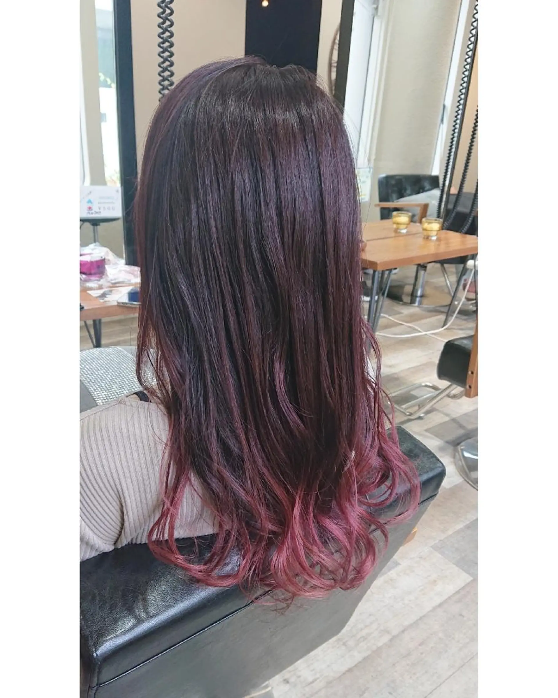 ロング カラー グラデーションカラー ピンクカラー ACROあべの店所属・艶カラー/インナー /グラデ/大西小百合のヘアスタイル