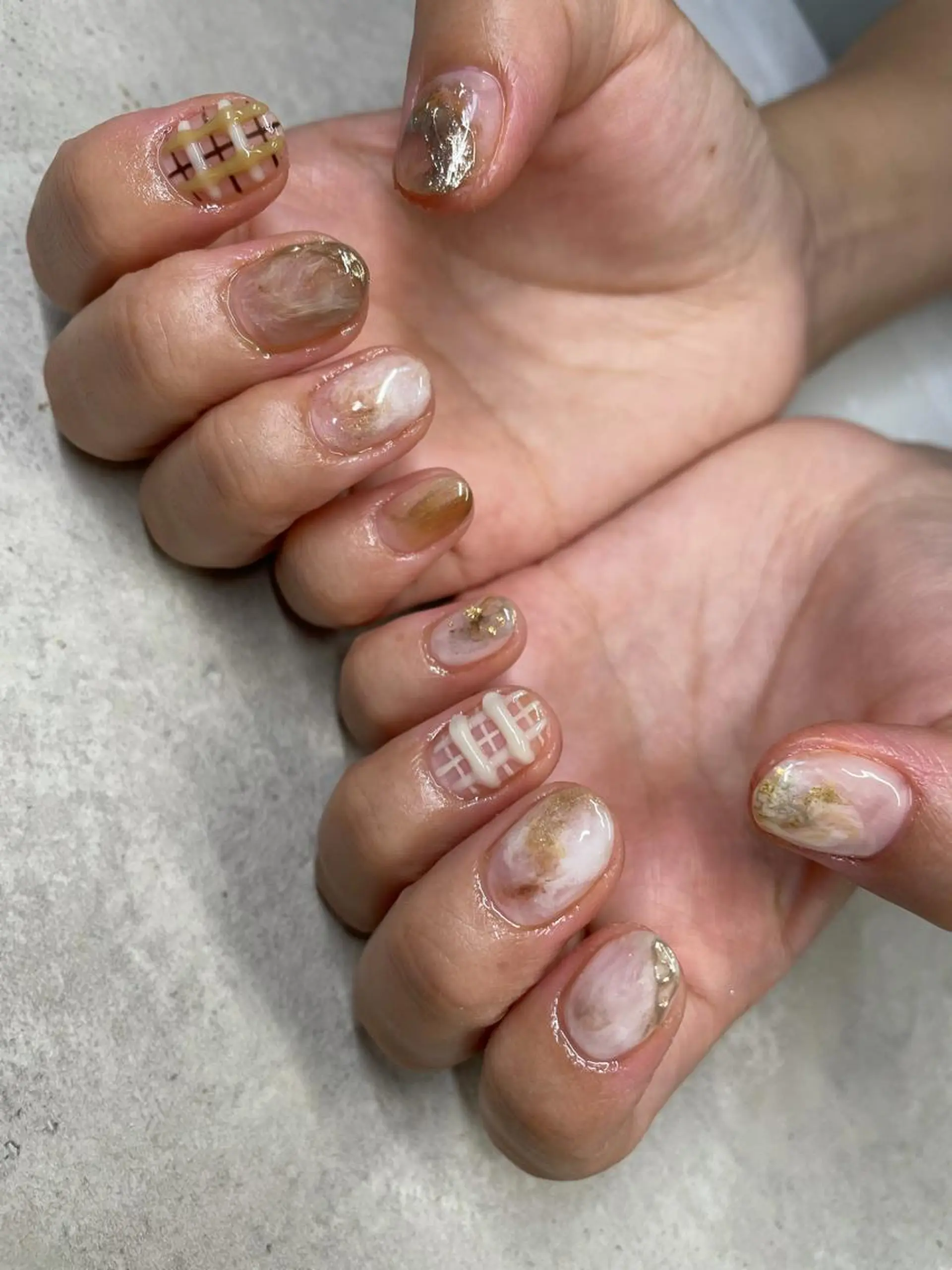 ロング カラー ヘアアレンジ キッズ ネイル マツエク・マツパ 福田 加奈のネイルデザイン