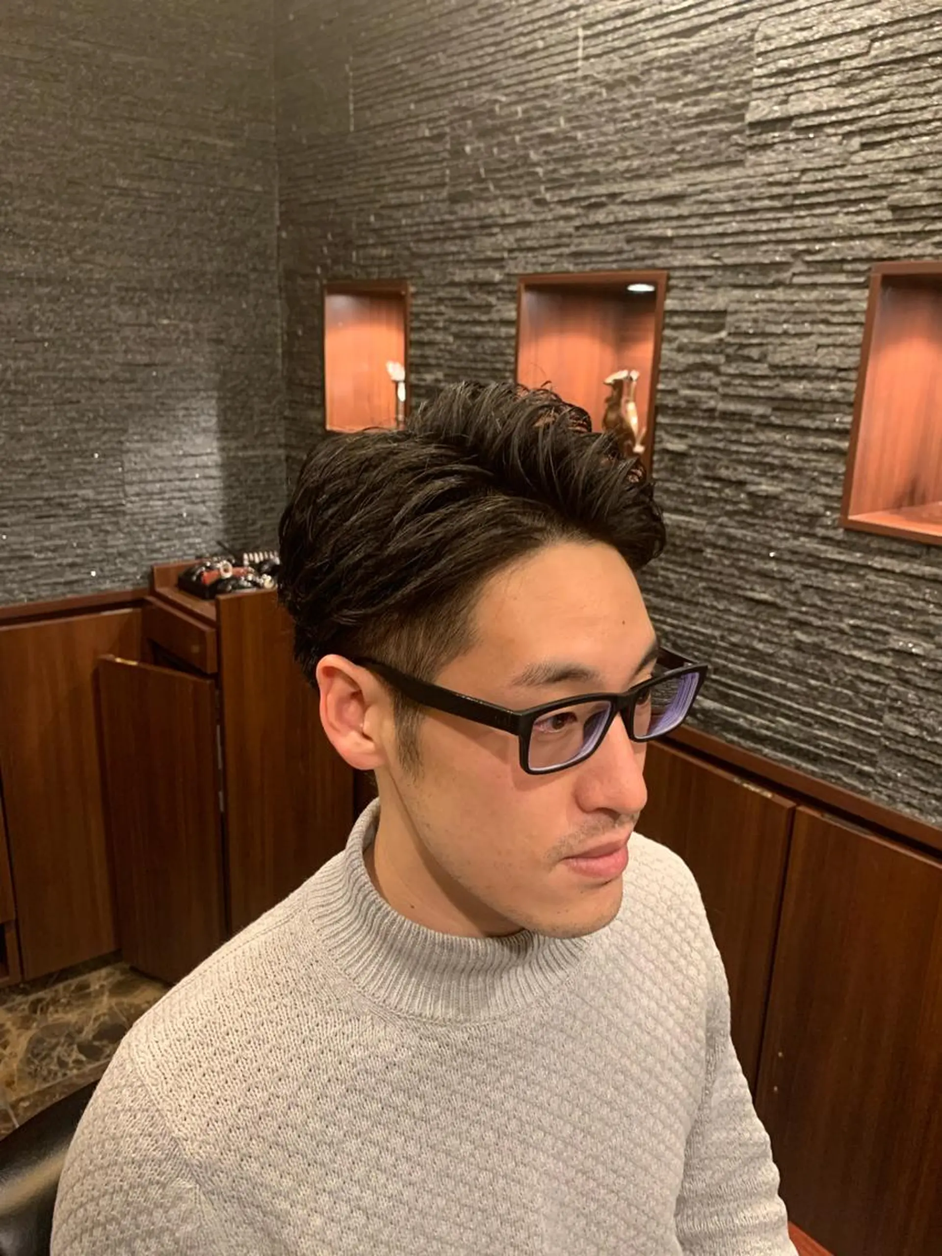 ショート パーマ メンズ ヒロ銀座 バーバーショップ神楽坂所属・ひらお あおとのヘアスタイル