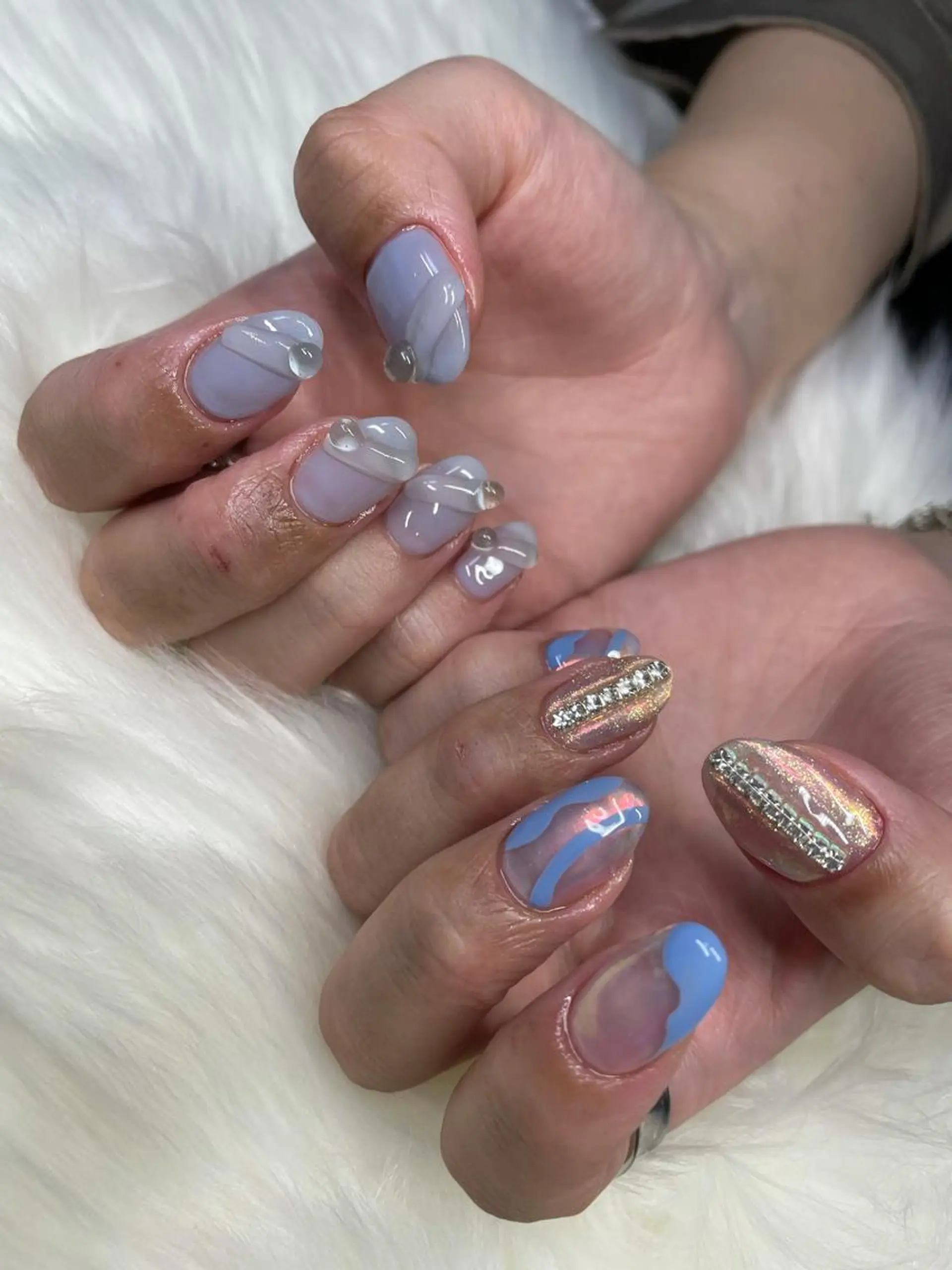 ロング カラー ヘアアレンジ キッズ ネイル マツエク・マツパ 福田 加奈のネイルデザイン