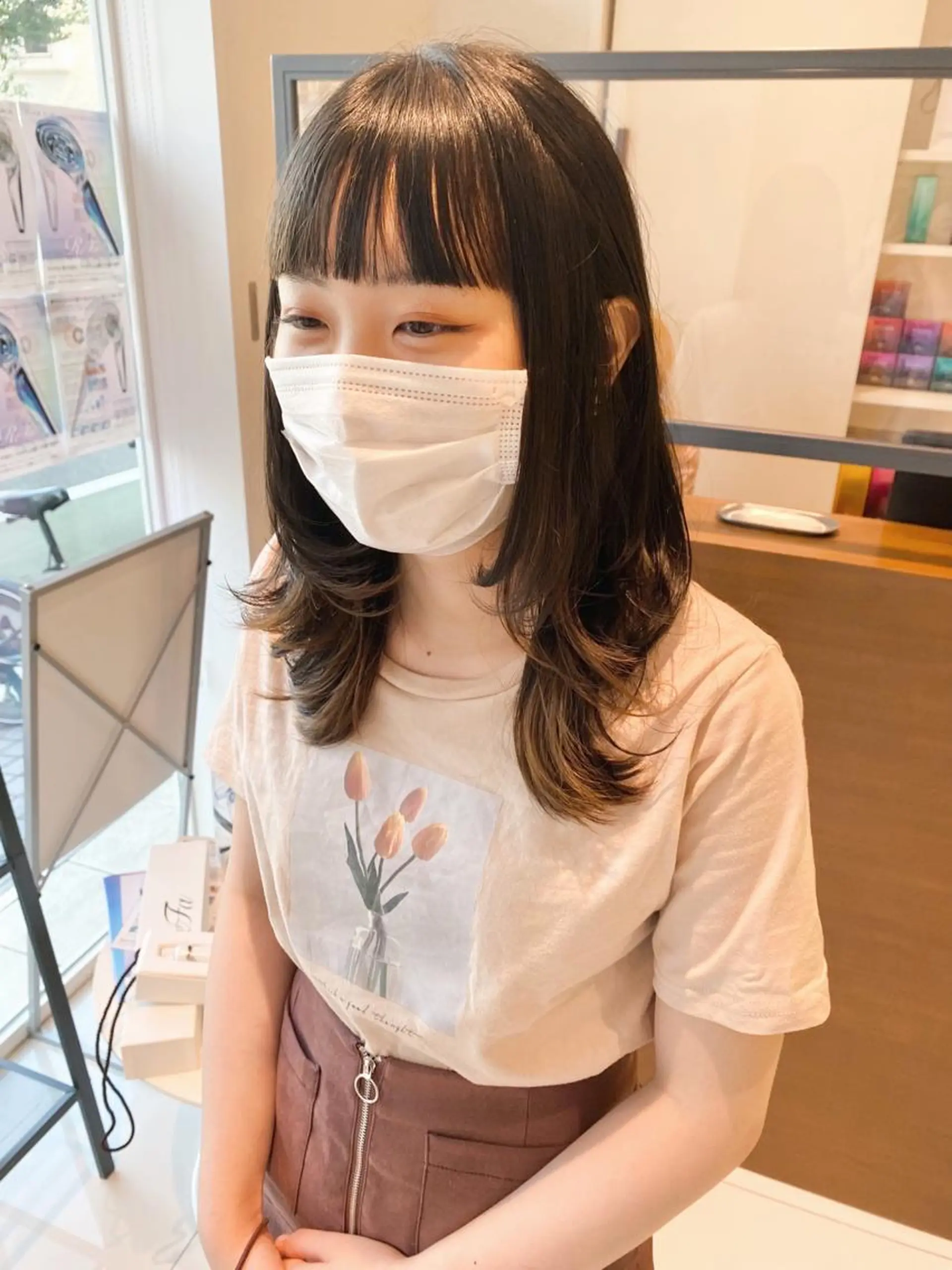 ミディアム カラー HOLON池袋所属・ウルフカット ハッシュカット/七海のヘアスタイル