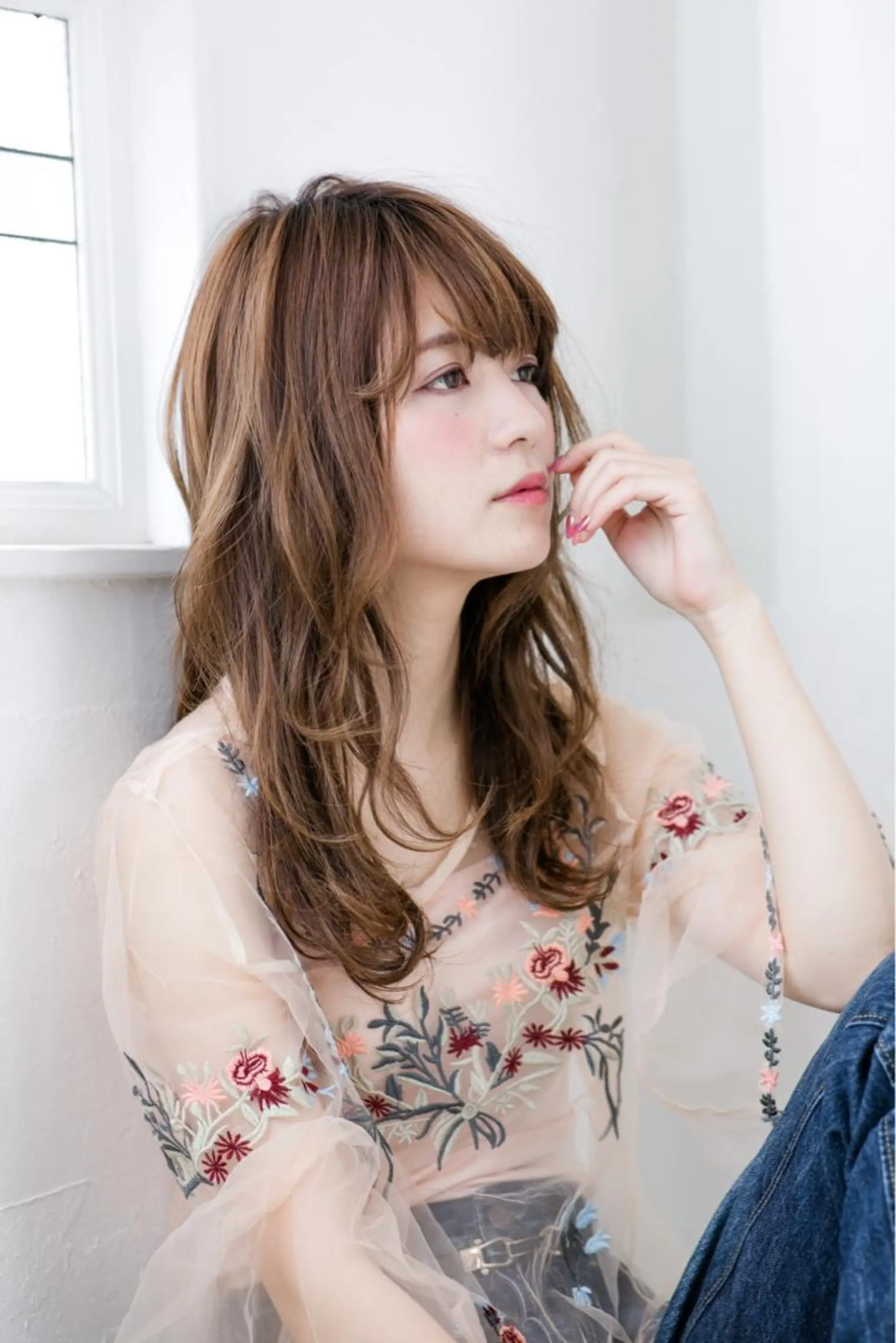 セミロング カラー hair salon Ranun髪質改善のヘアスタイル