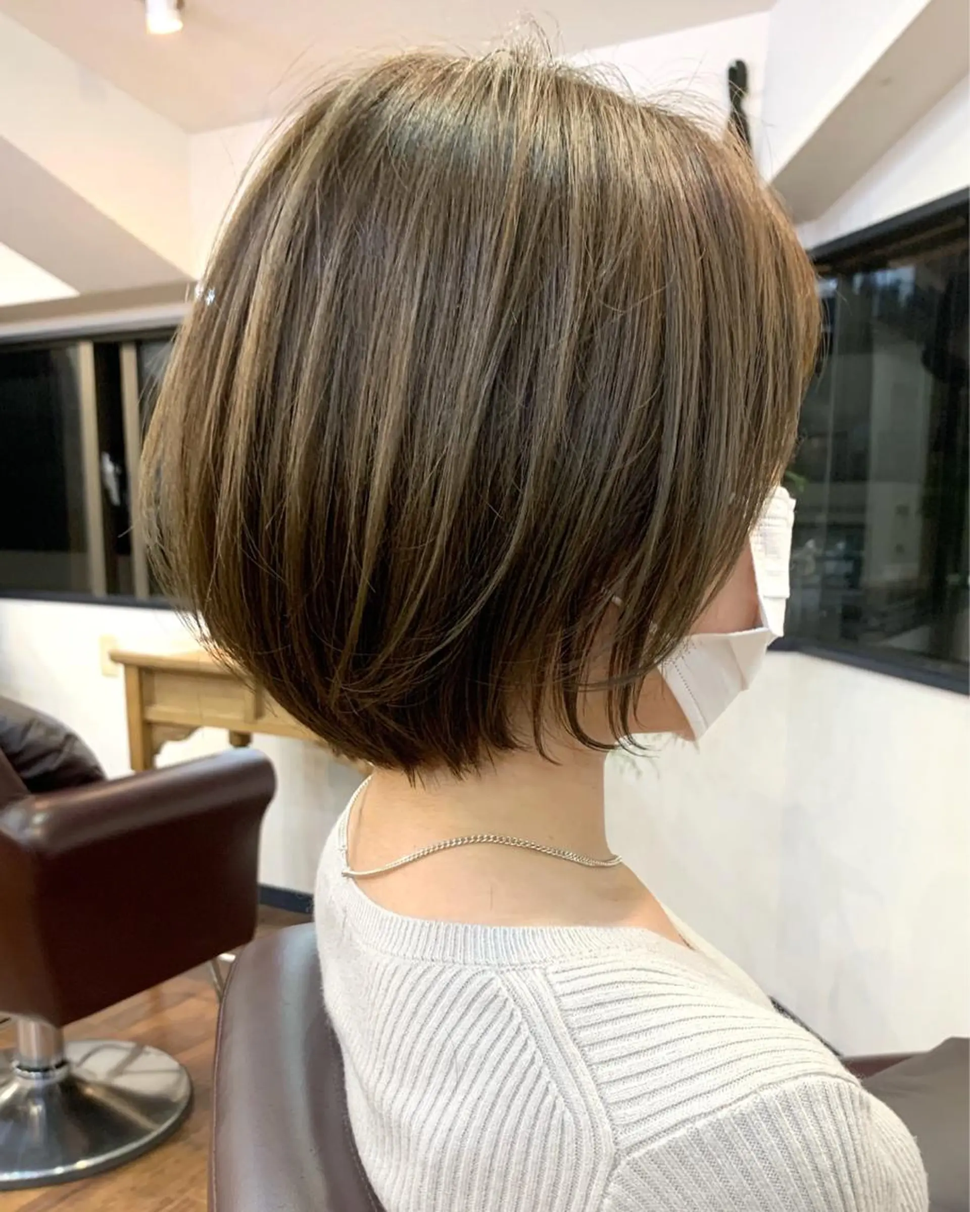 ショート カラー 縮毛矯正/ショート/ レイヤー/畑中正敏のヘアスタイル