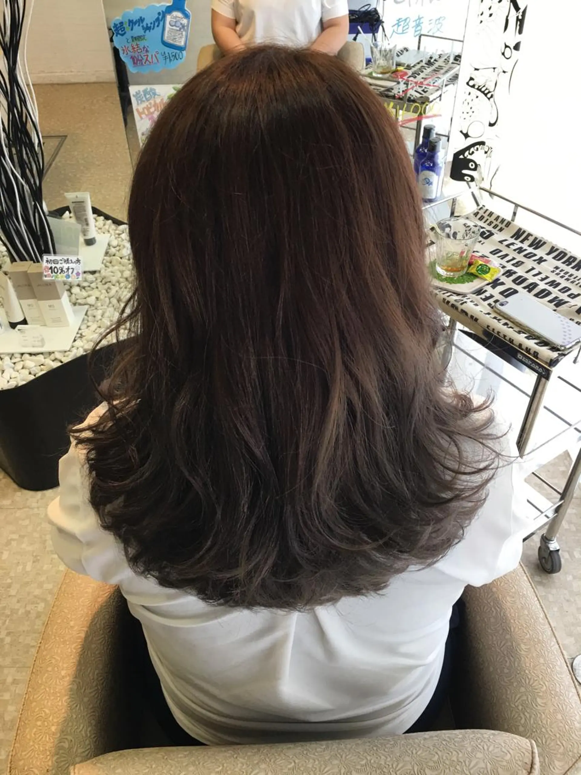 ロング カラー アッシュ バレイヤージュ グラデーションカラー レイヤーカット Agu  hair rupia 金沢店所属・金沢美容室/ 艶髪/夜営業/JINのヘアスタイル