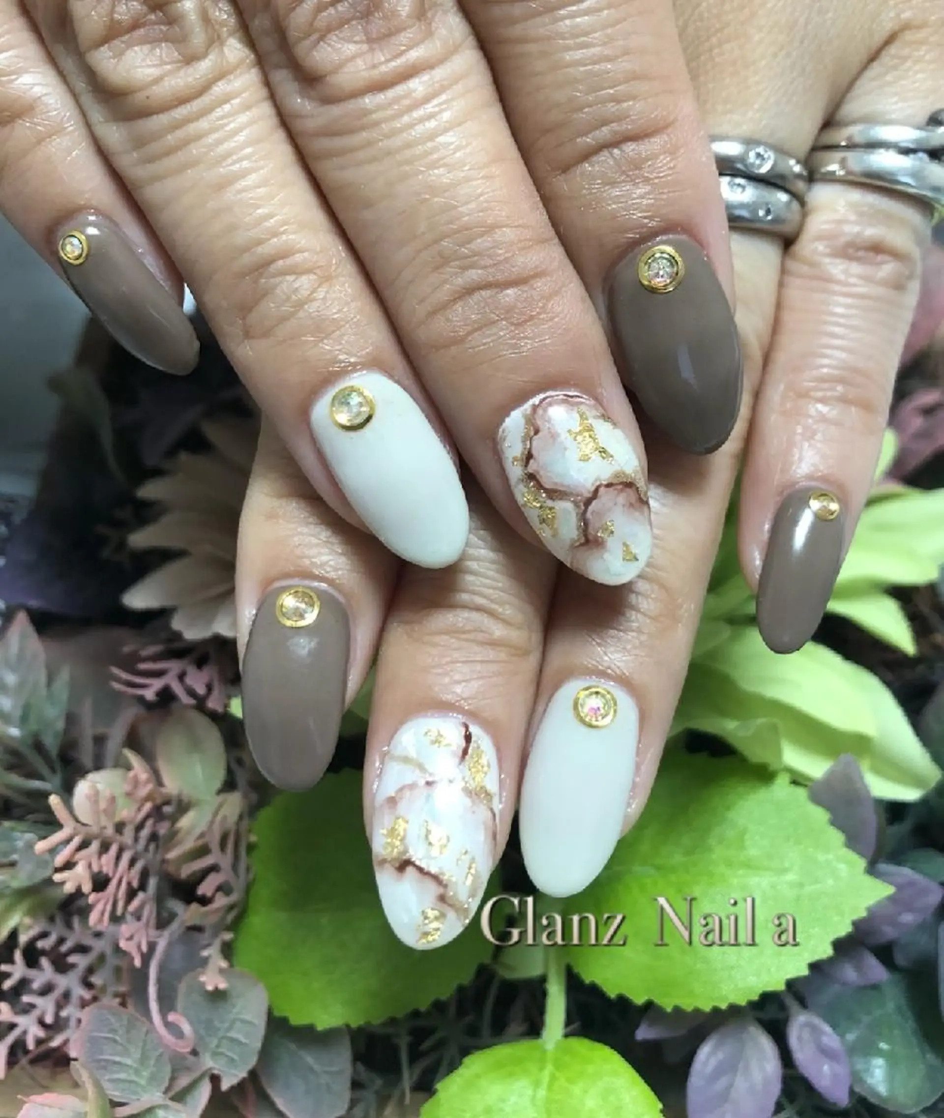 ネイル 大理石ネイル(マーブル) Glanz  Nail aのネイルデザイン