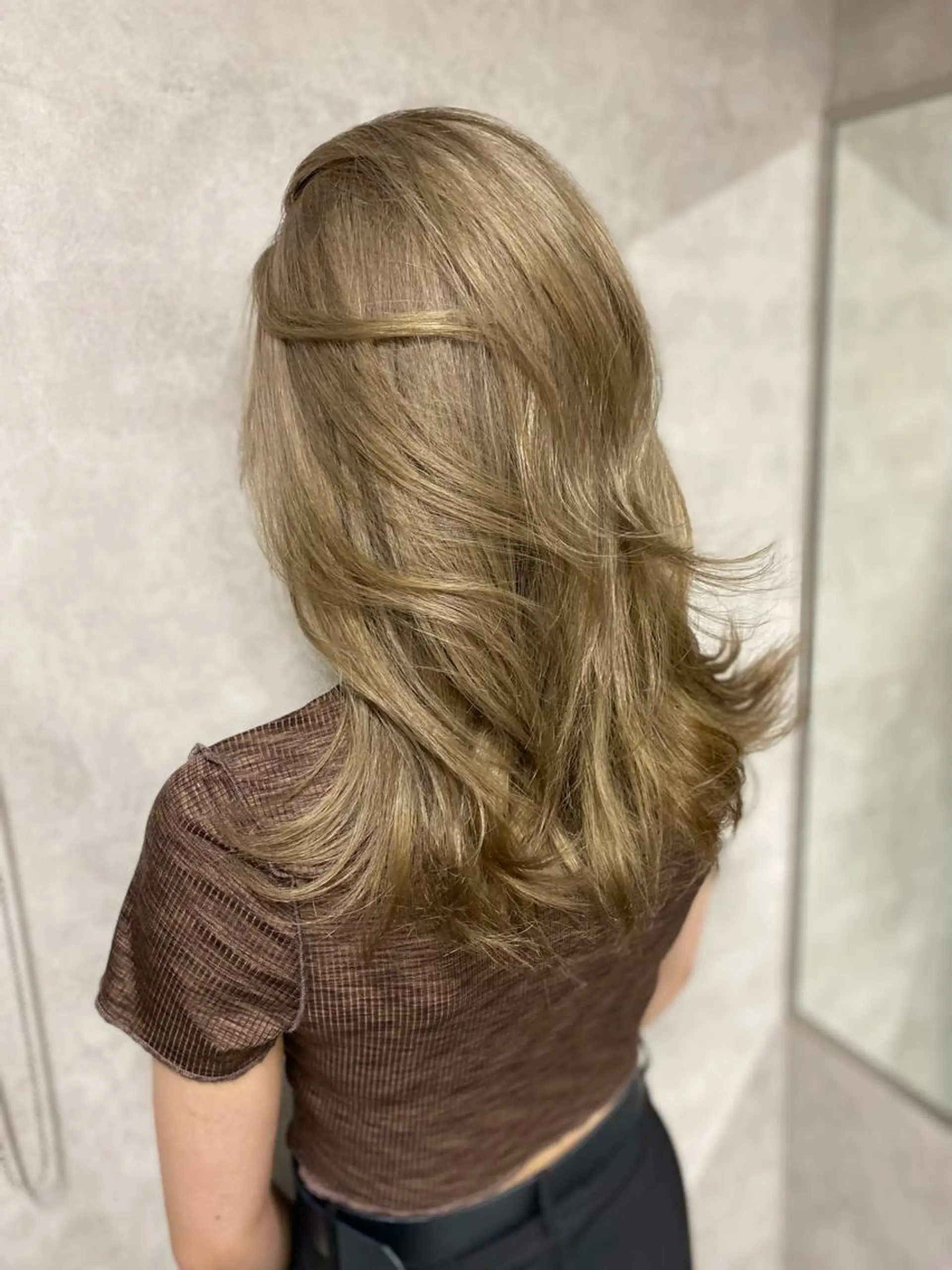 セミロング カラー カット ヘアカラー レイヤー/柔色 カラー/SAkiのヘアスタイル