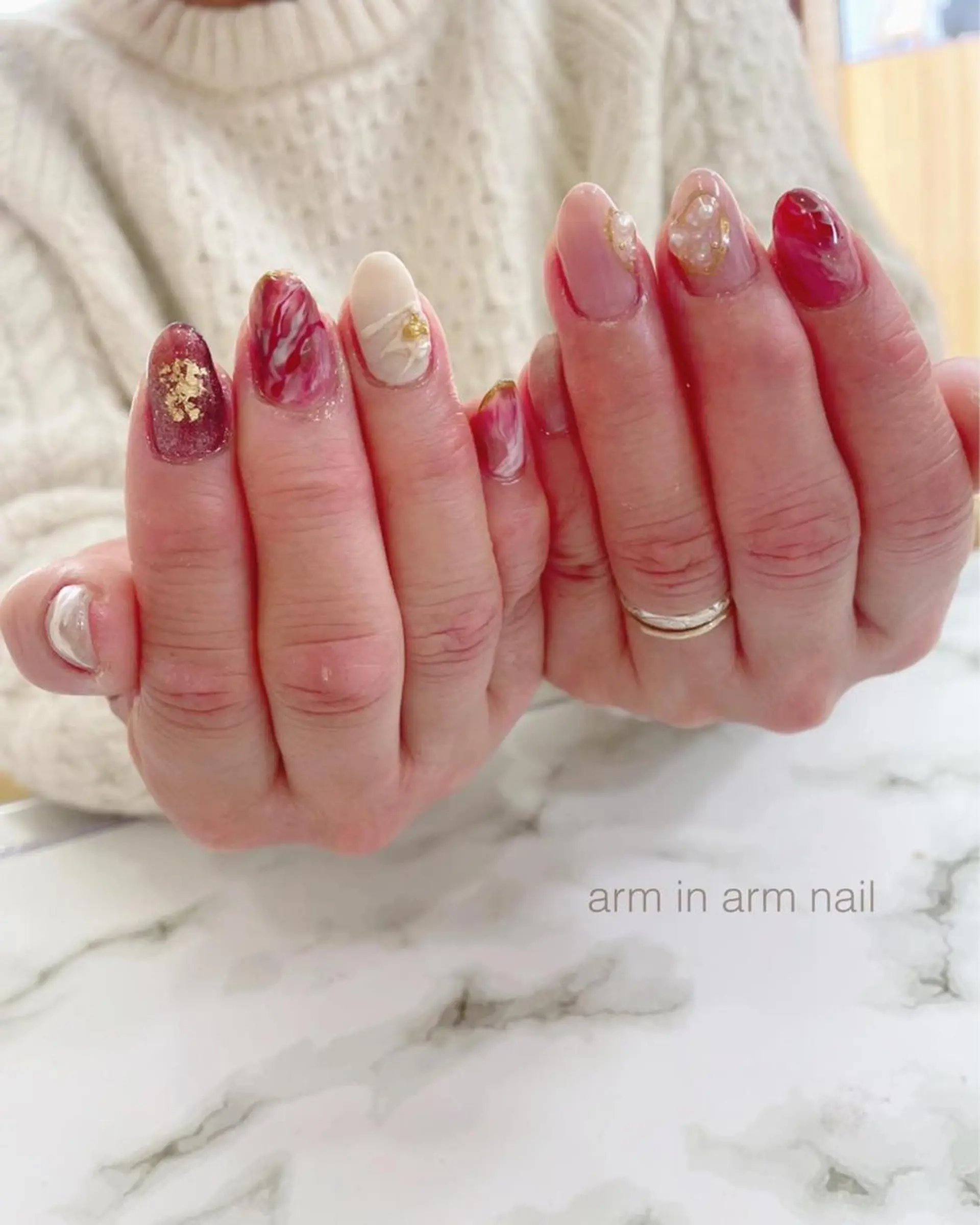 ネイル arm in arm ︎✿Yamamotoのマツエク・マツパデザイン