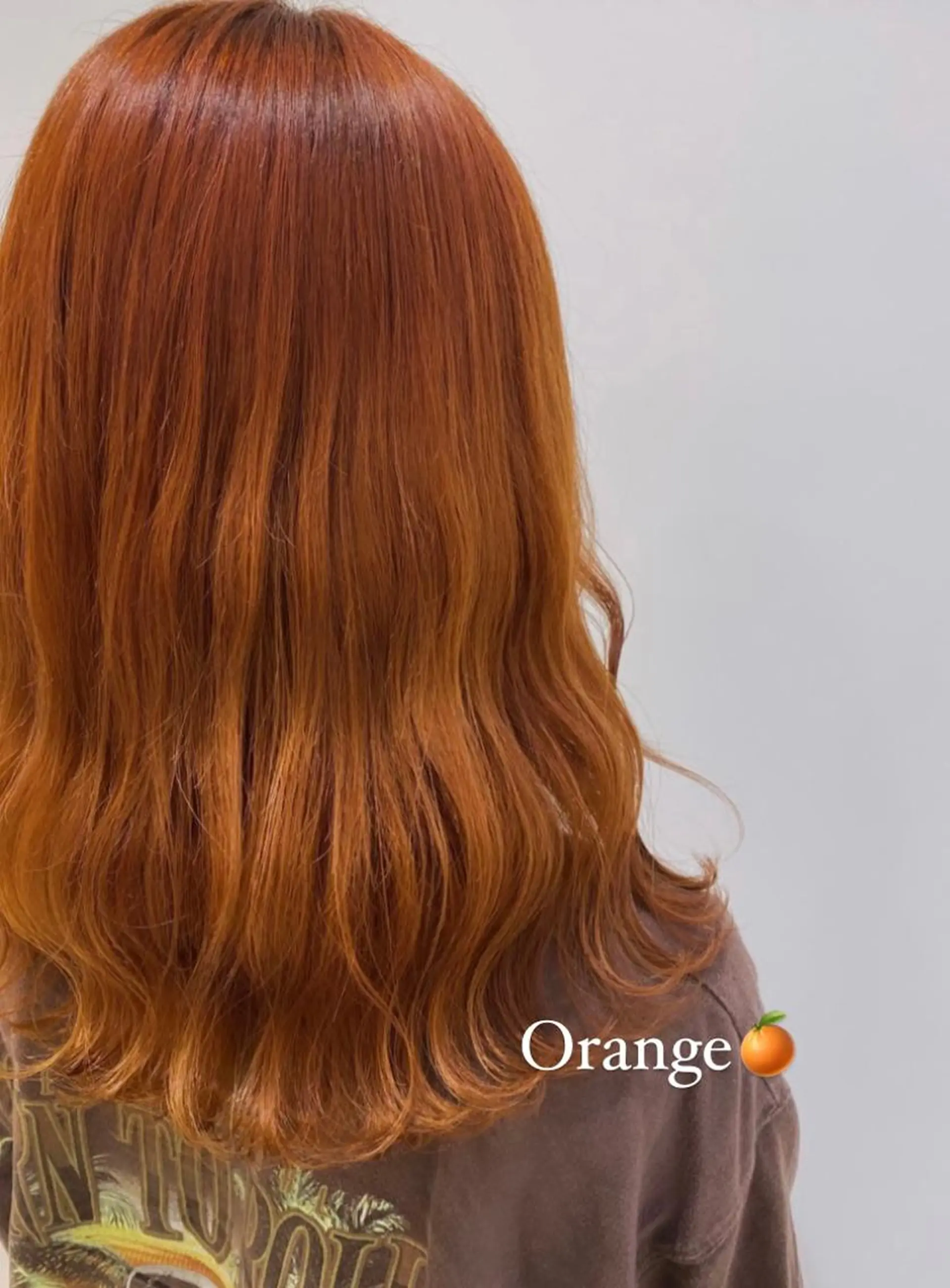 ロング カラー オレンジ ヘアカラー トリートメント 韓国風愛されヘア 🇰🇷RITO🎀のヘアスタイル