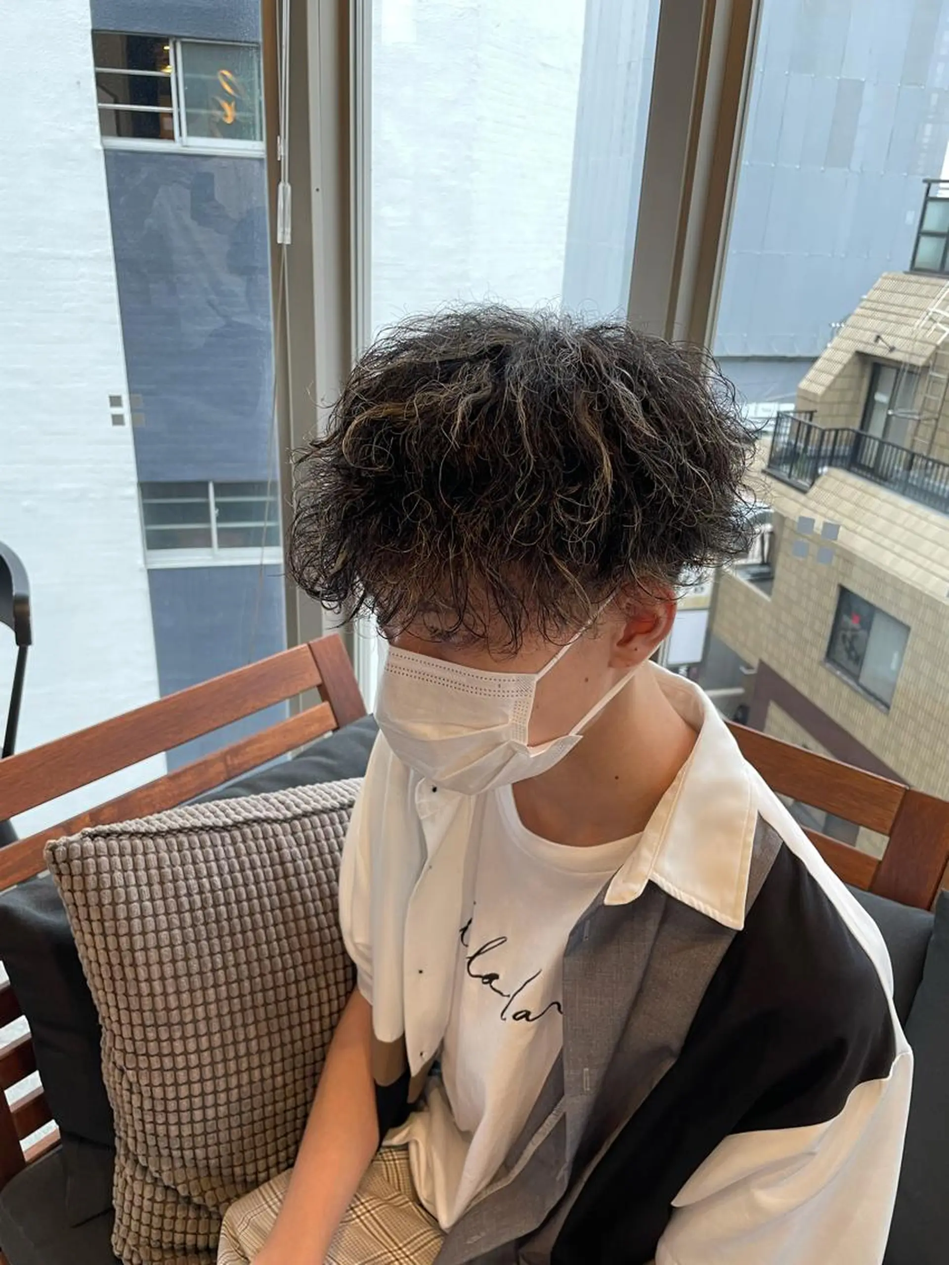 ショート カラー パーマ メンズ カット ヘアカラー 【men's Lapis横浜】海人のヘアスタイル