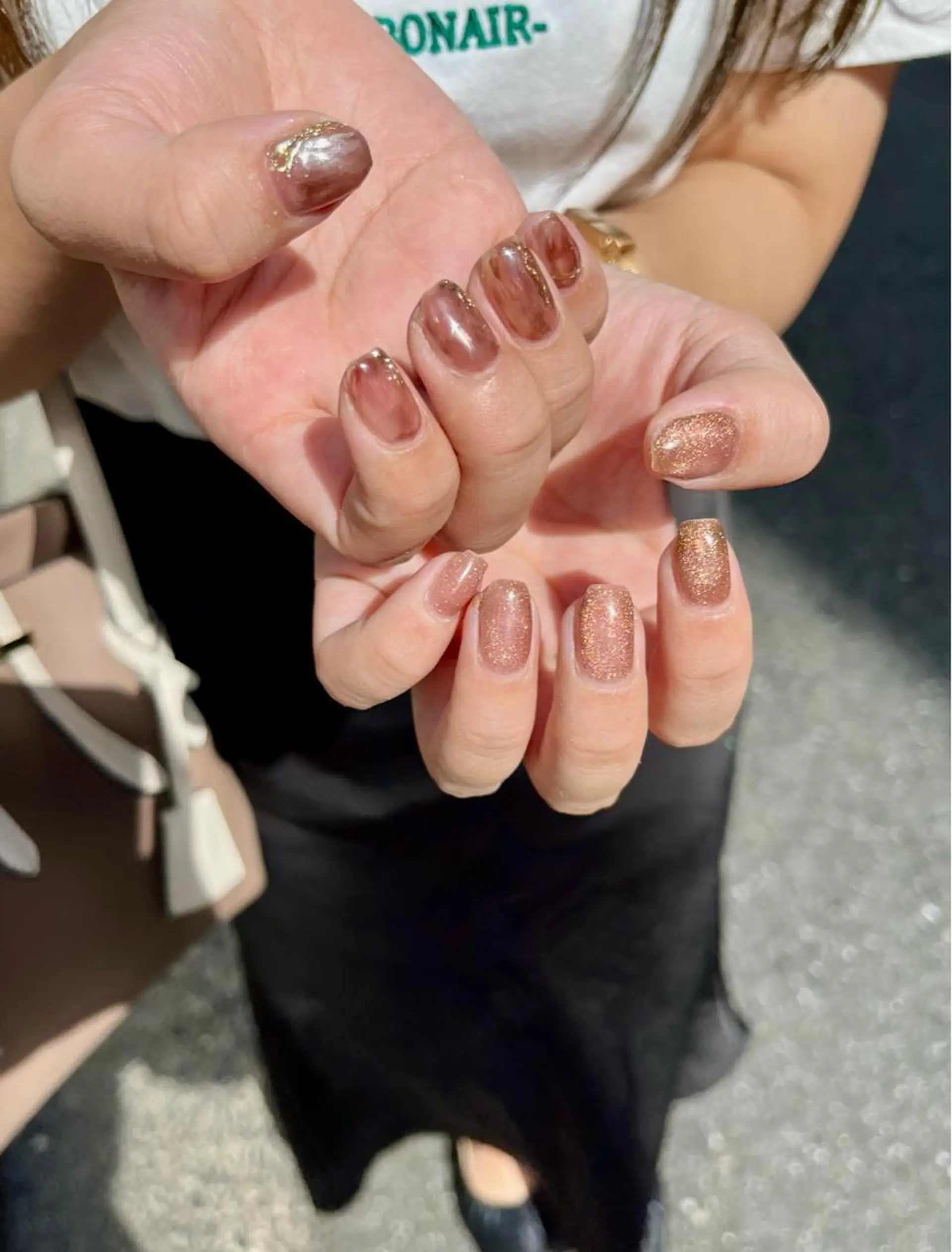 ネイル ブラウン マグネットネイル felice nailのネイルデザイン