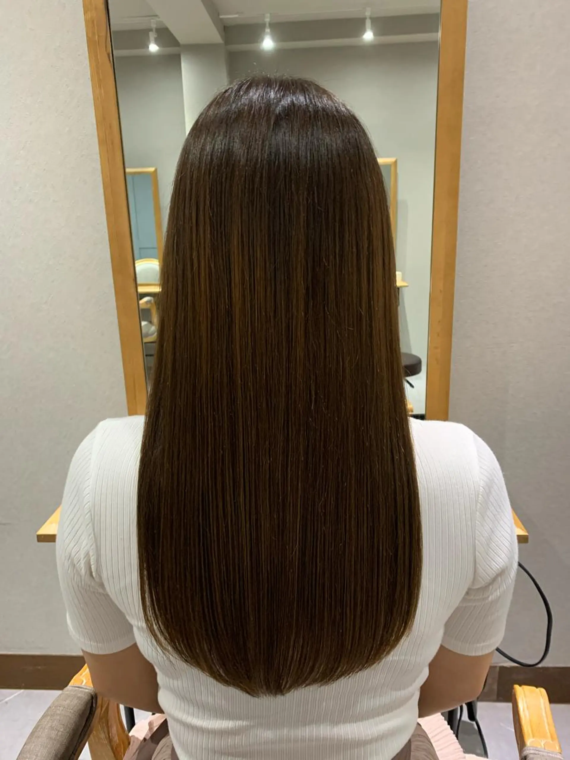 ロング 難波/髪質改善/スパ ツヤ／顔周りレイヤーのヘアスタイル