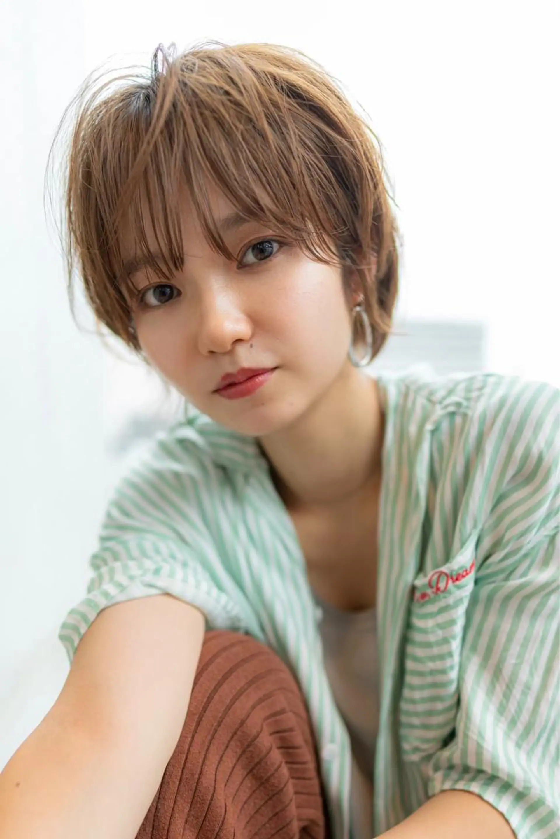 ショート カラー 丸みショート ベージュカラー ショートヘア RAF TOKYO所属・10月限定モニター 髪質改善美髪矯正のヘアスタイル