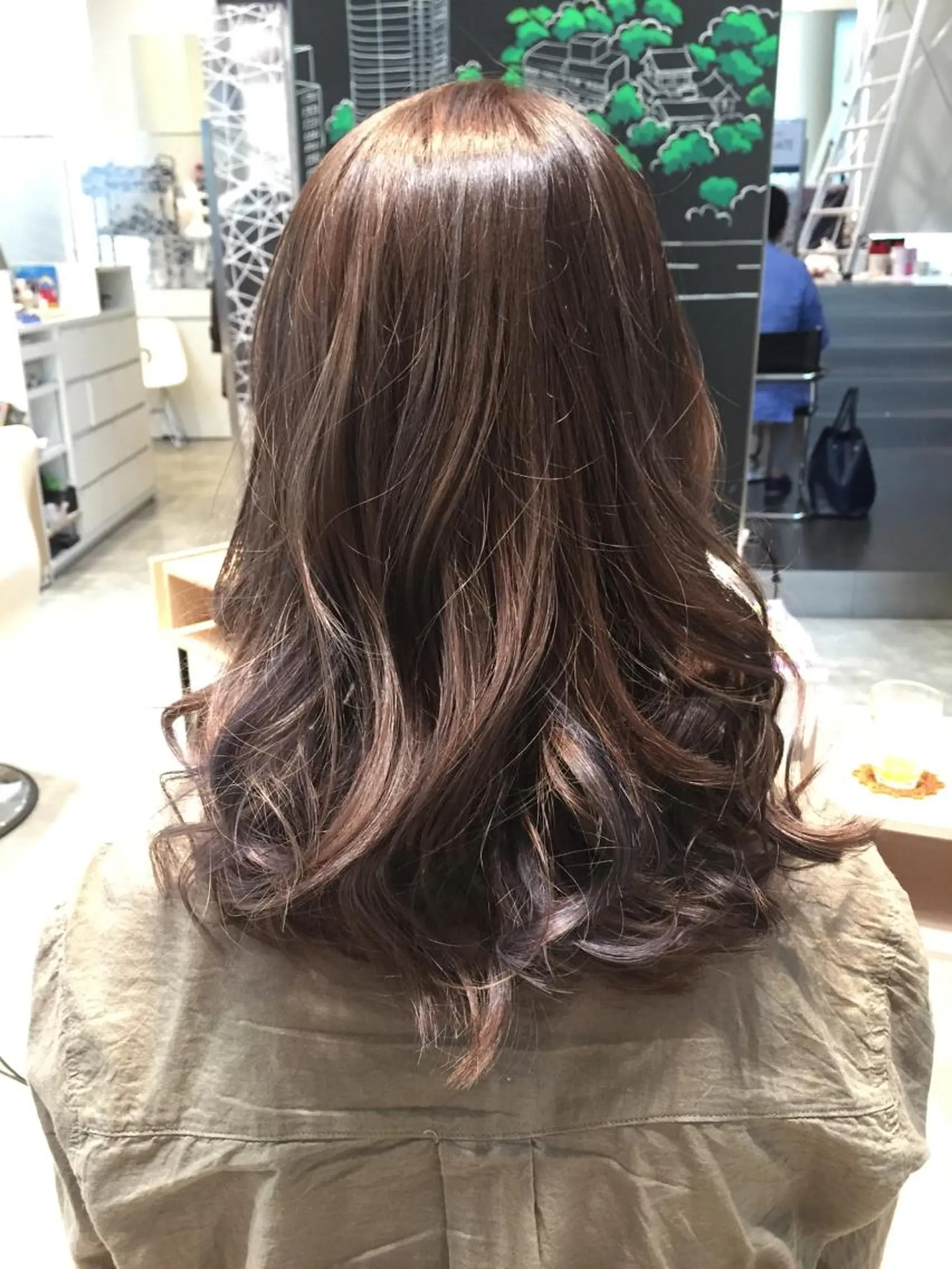 ミディアム セミロング ロング カラー グレージュ Re:ta KANZOのヘアスタイル