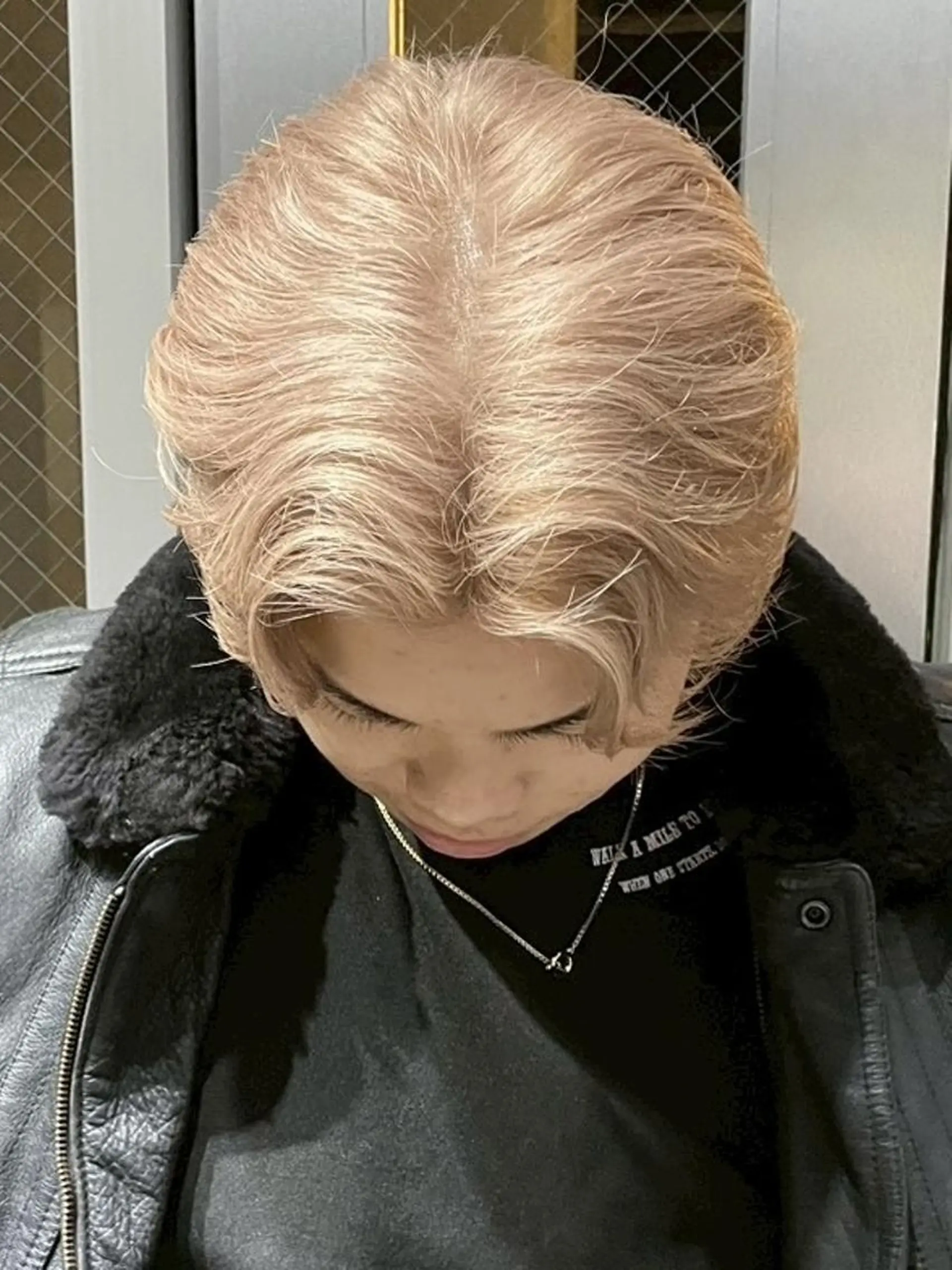 メンズ カット ヘアカラー トリートメント ARCANAブリーチ レイヤーカット/原宿のヘアスタイル