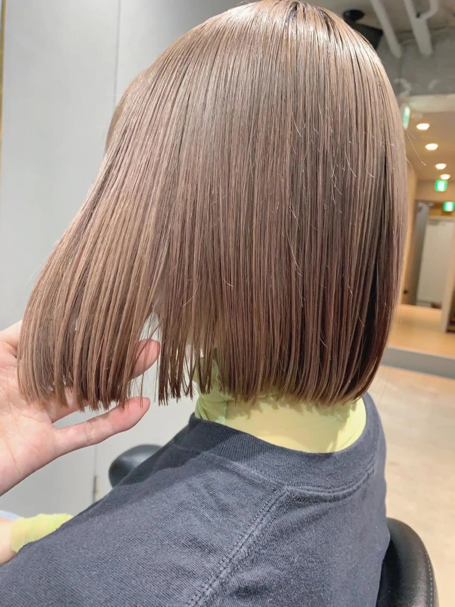 ショート カラー ボブパーマコテ巻き風 パーマNo1深江秀平のヘアスタイル