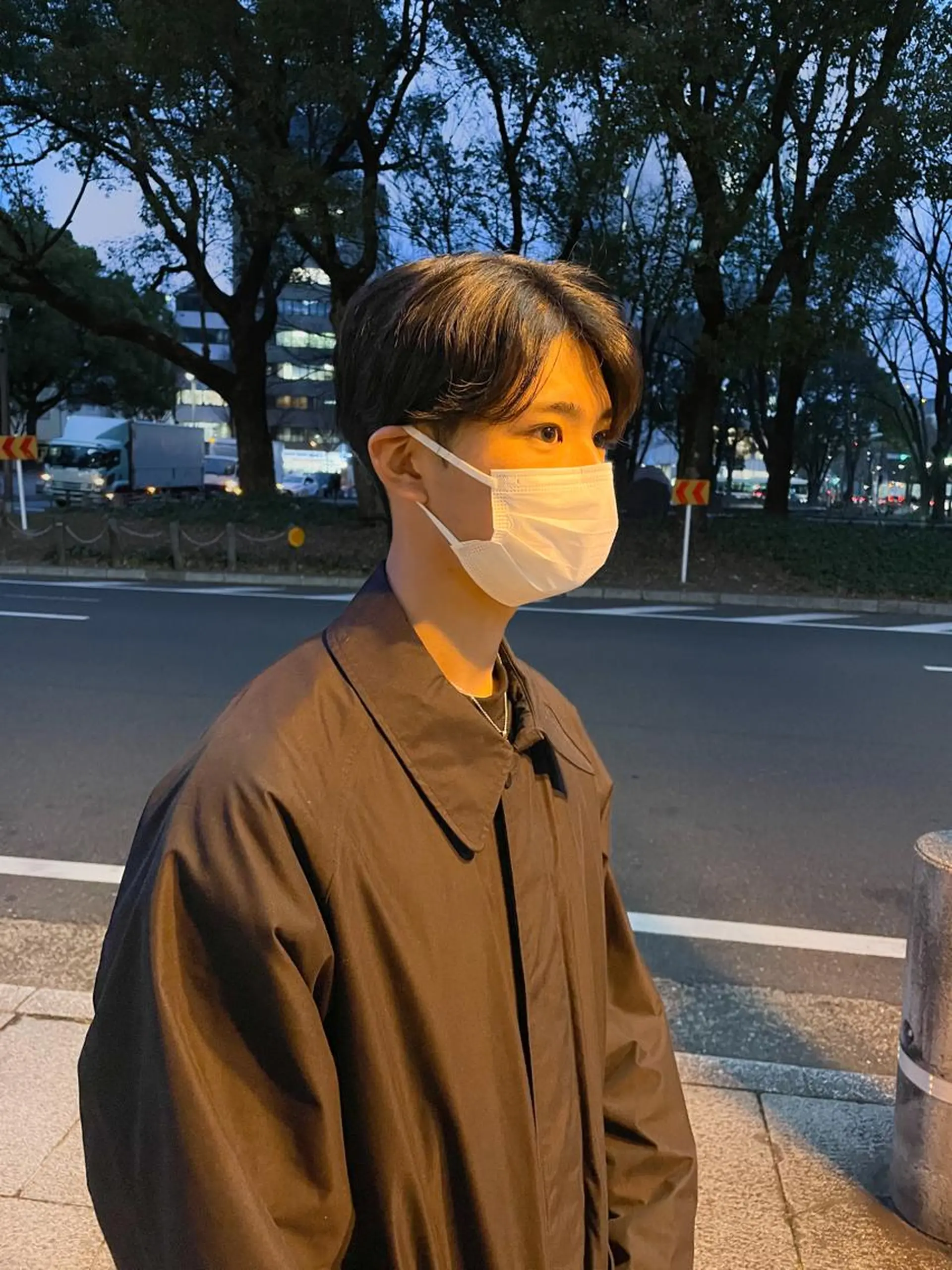 メンズ センターパート フェザーパーマ/ 山口大輝のヘアスタイル