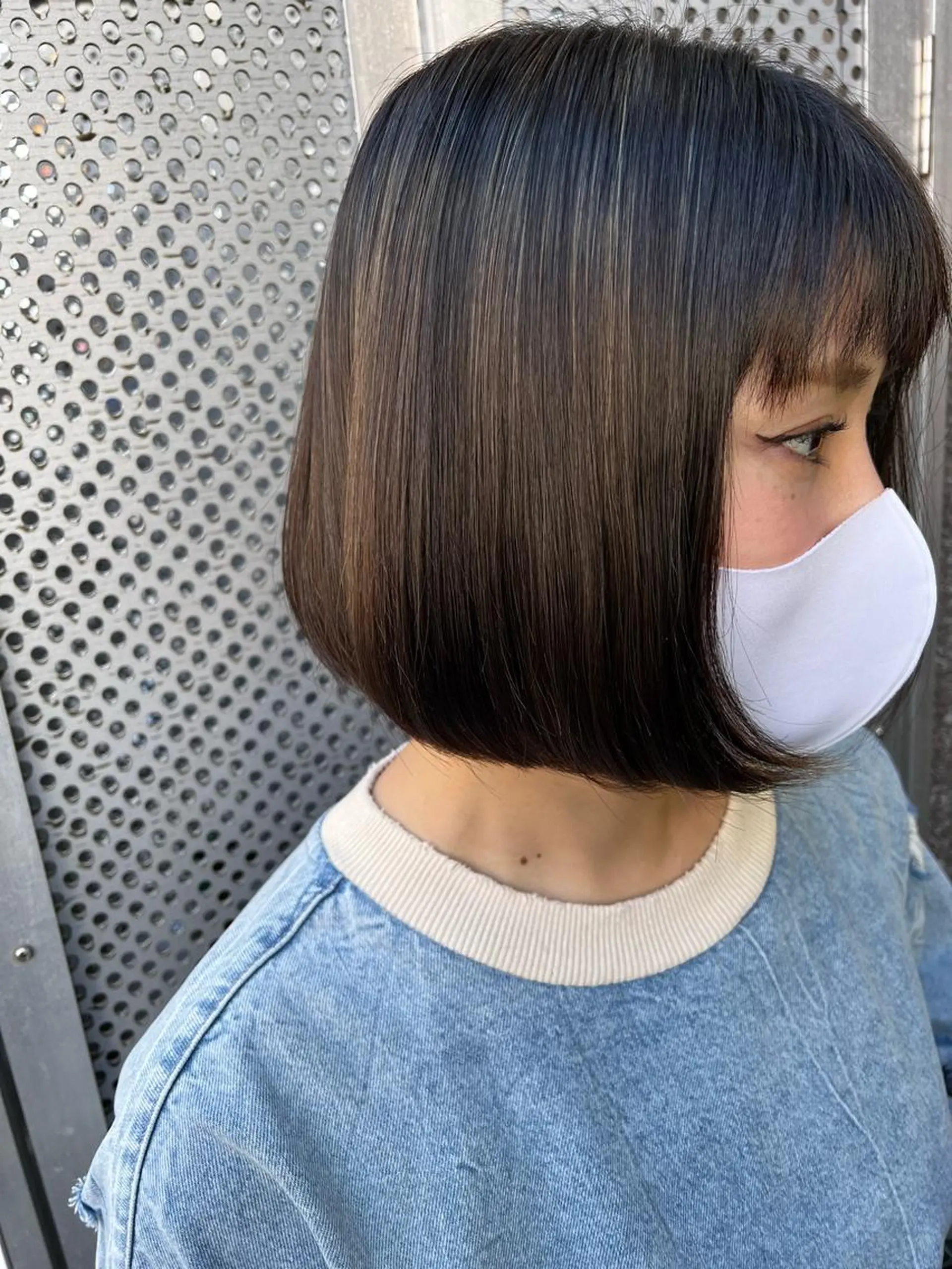 ショート ボブ ハイライト モテ髪🌈細矢 森平のヘアスタイル