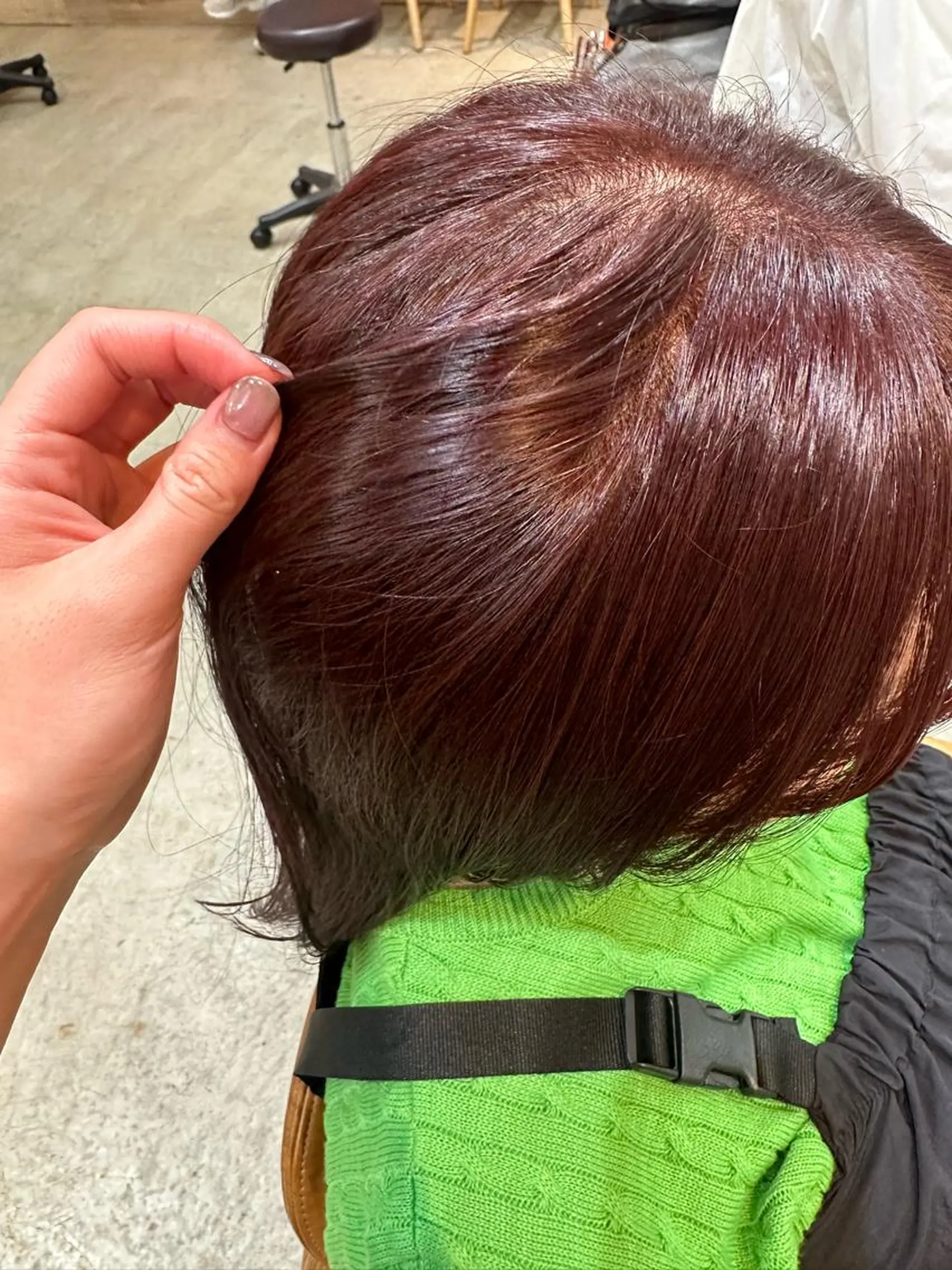 ミディアム カラー ピンクカラー トリートメント ボブ/レイヤー/ニュ アンスパーマ/小夏のヘアスタイル