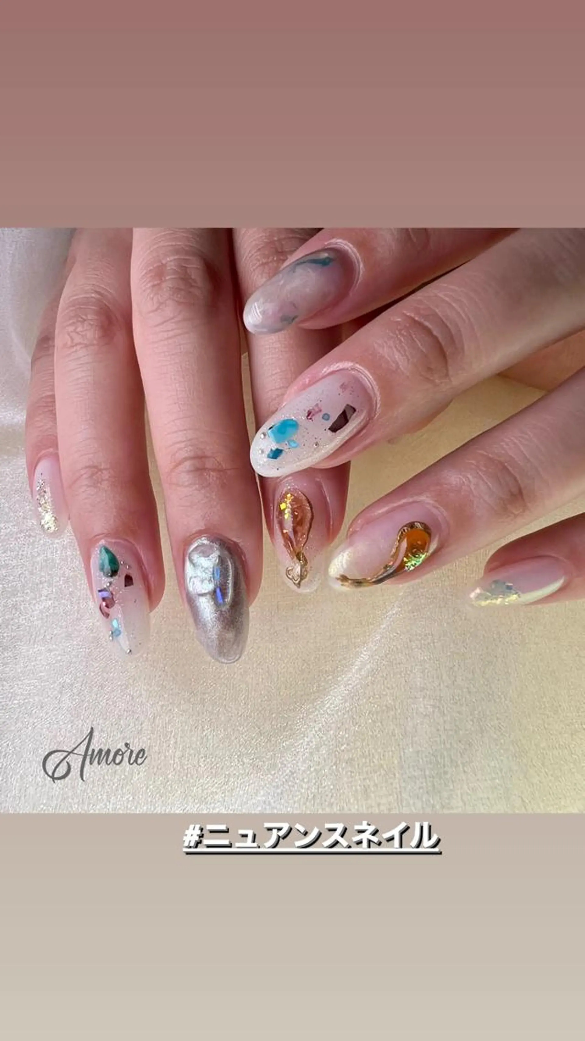 ネイル ジェルネイル 韓国ネイル パラジェル 夏ネイル You kyehwaのネイルデザイン