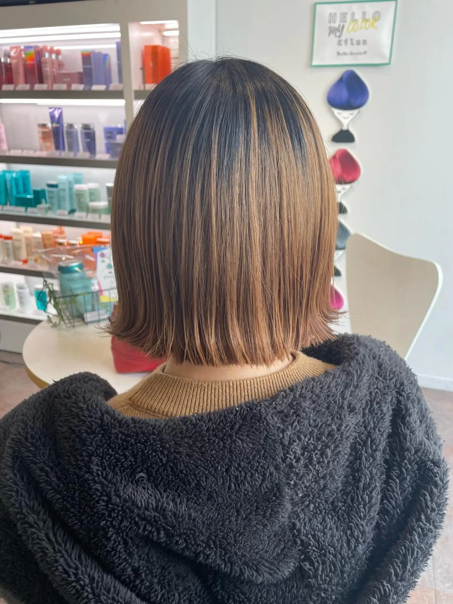 ミディアム ボブ 外ハネヘア キルンサンピアン所属・ナチュラルカラー 児玉優香のヘアスタイル