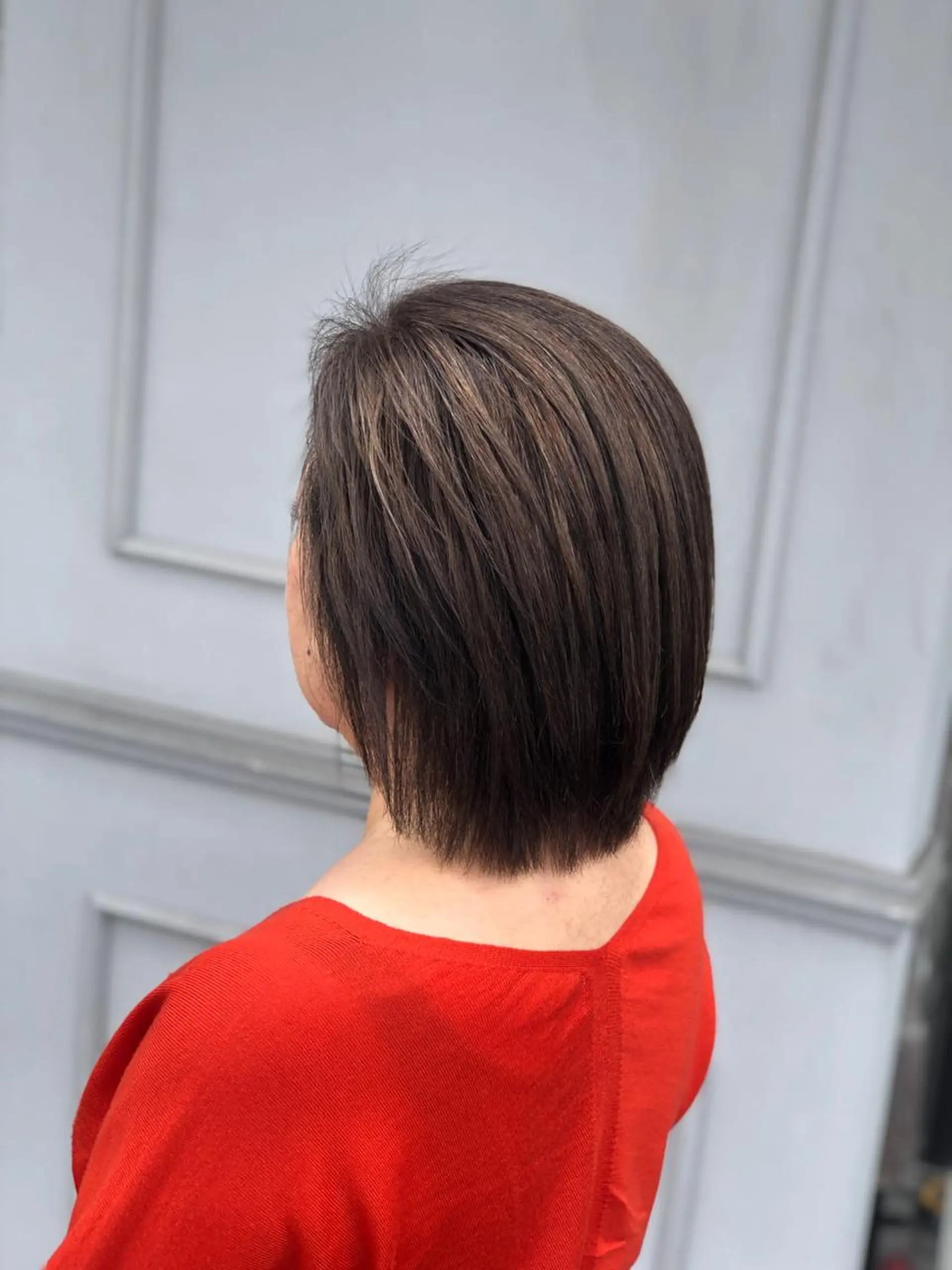 ミディアム カット ヘアカラー トリートメント 若泉 真梨のヘアスタイル