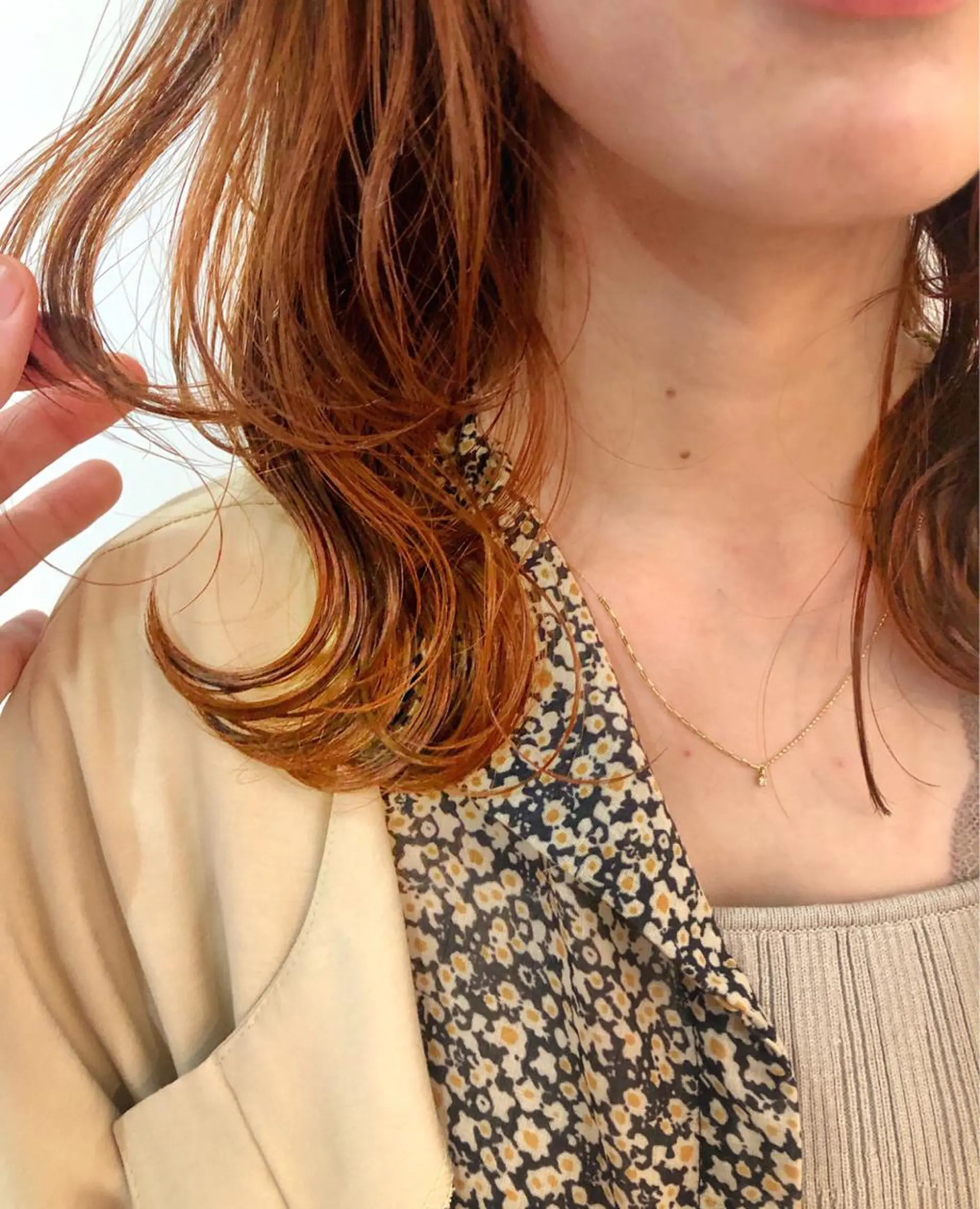 ミディアム カラー オレンジ 加藤 利基のヘアスタイル