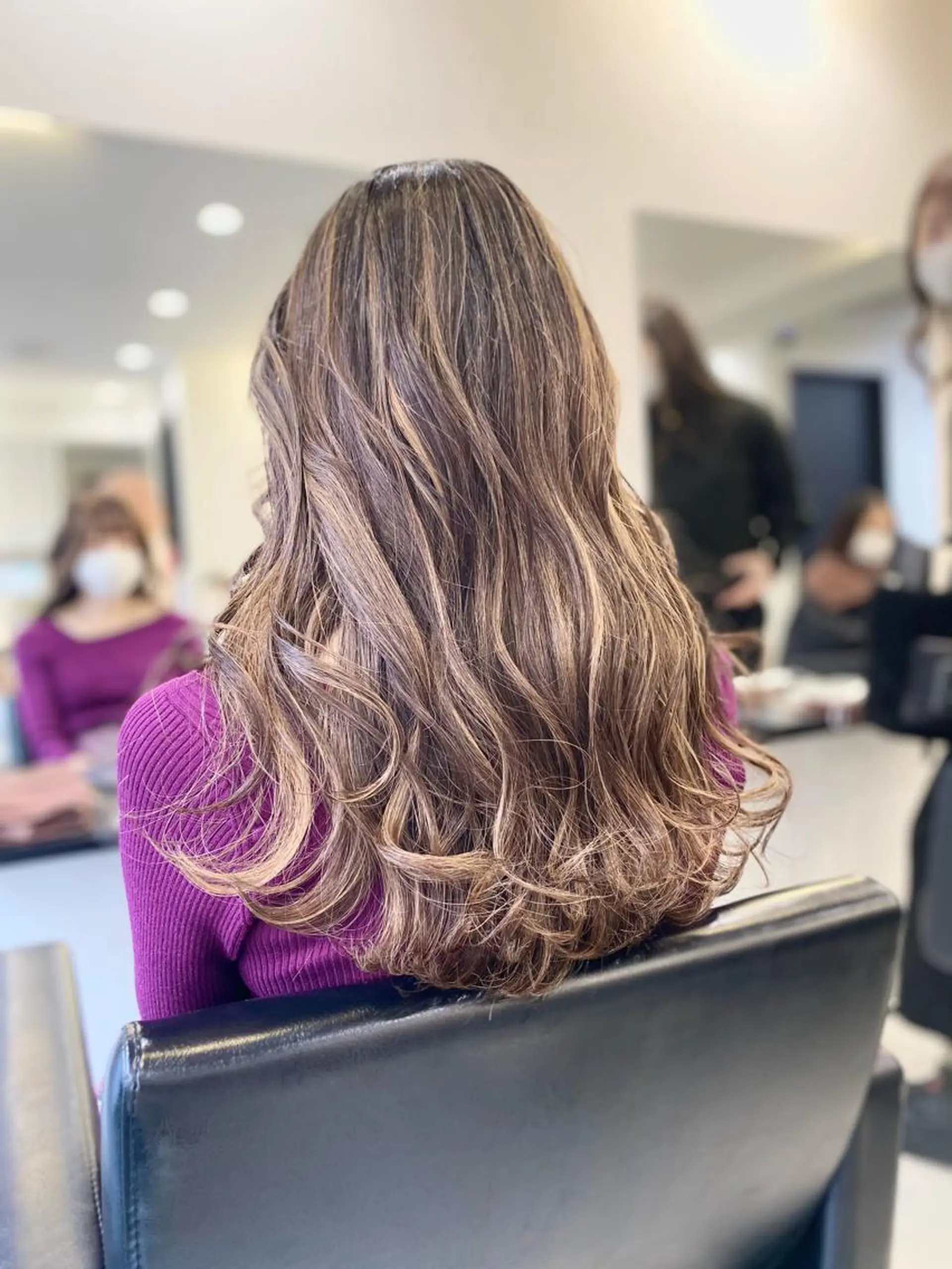 ロング カラー ハイライトカラー ハイライト ヘアカラー トリートメント opus 店長大和 レイヤー/赤み消しのヘアスタイル