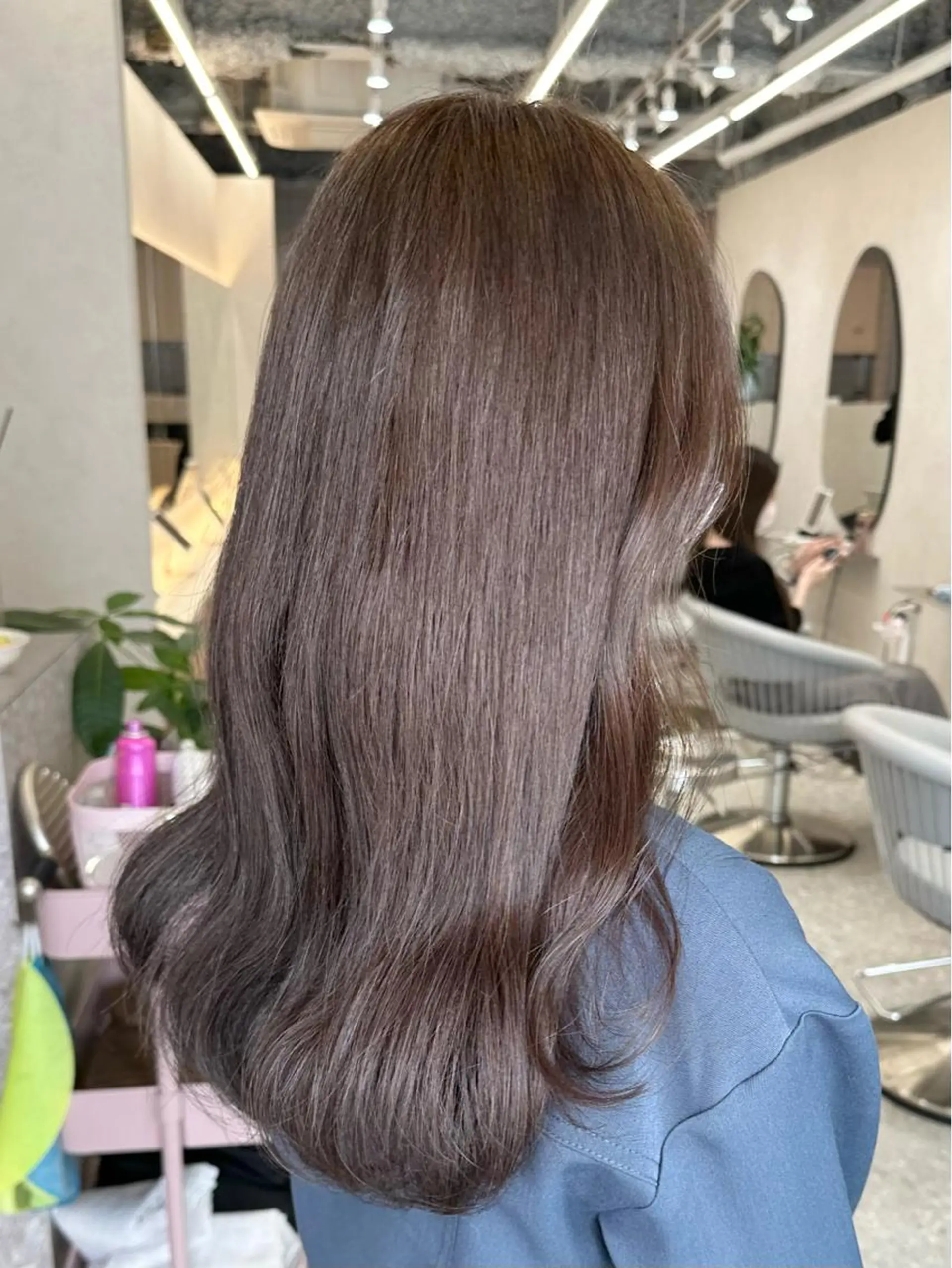 ロング シールエクステ エクステ 顔周りカット 髪質改善 韓国風ヘア ヘアカラー トリートメント 新宿/韓国レイヤー/ 髪質改善/佐藤航のヘアスタイル