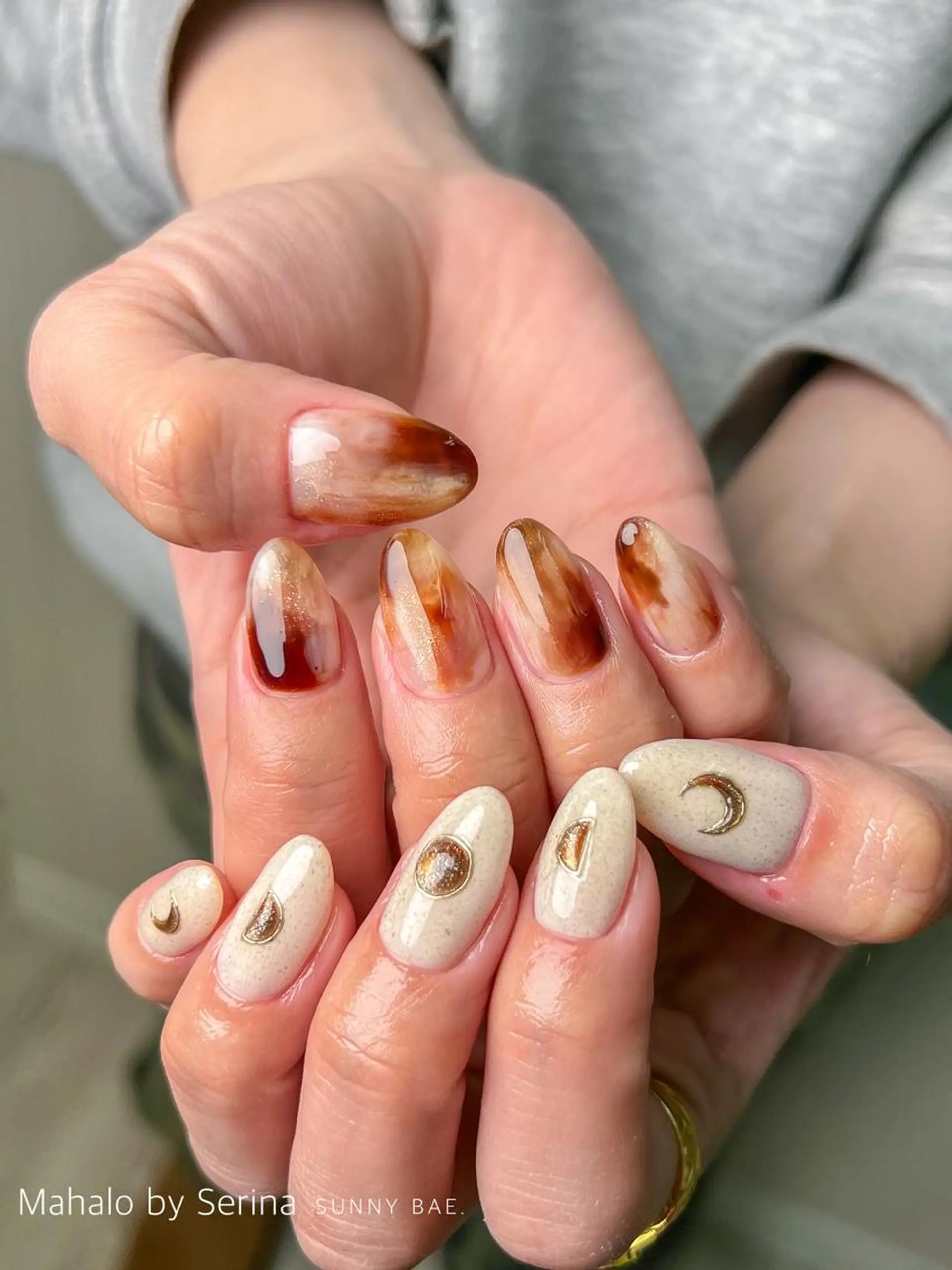 セミロング ネイル 長さ出し ハンドネイル SUNNY BAE. SERINAのネイルデザイン