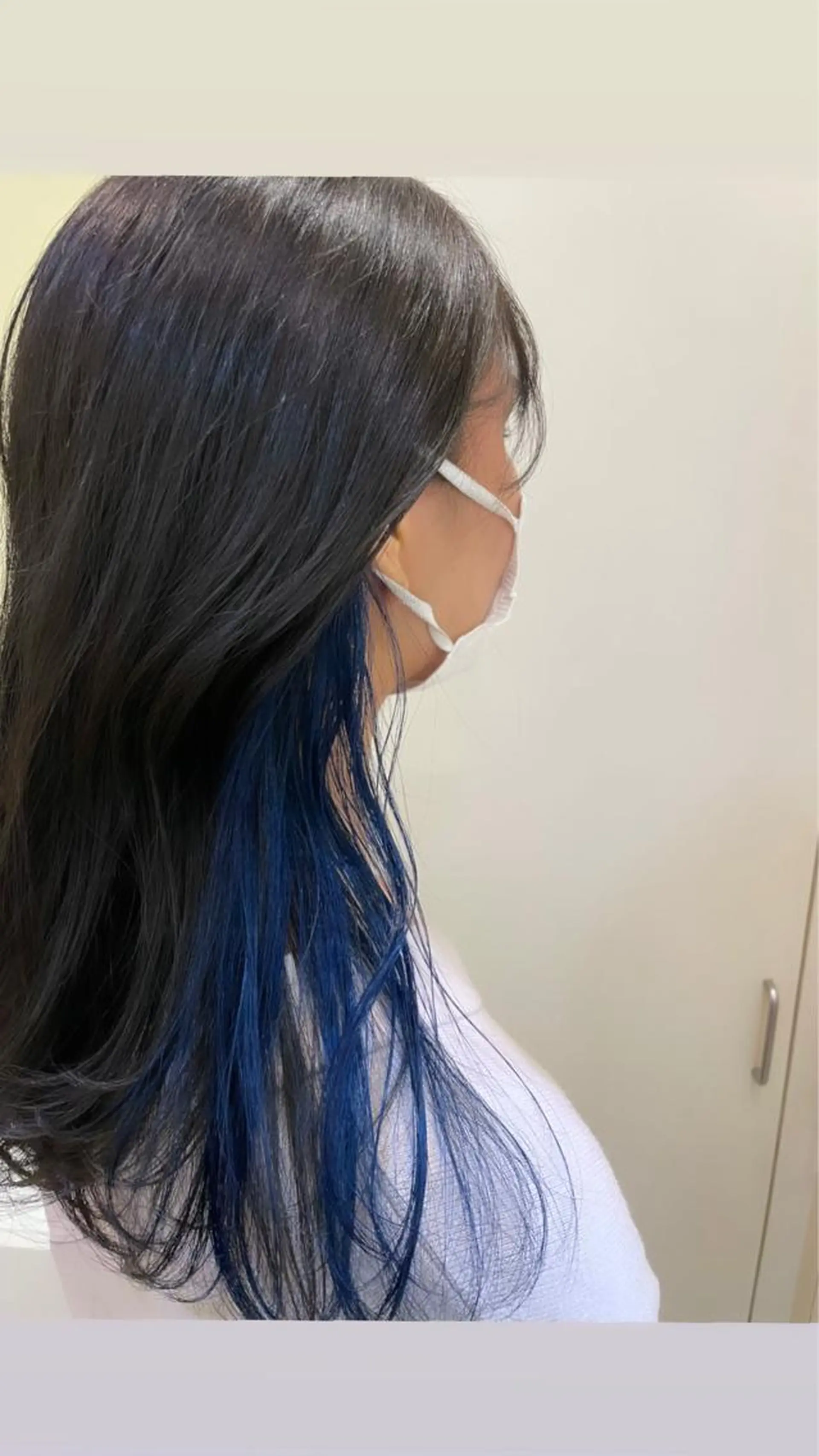 ロング カラー ブルーカラー ネイビーカラー ヘアカラー 🦋NAKAMURA 🦋のマツエク・マツパデザイン