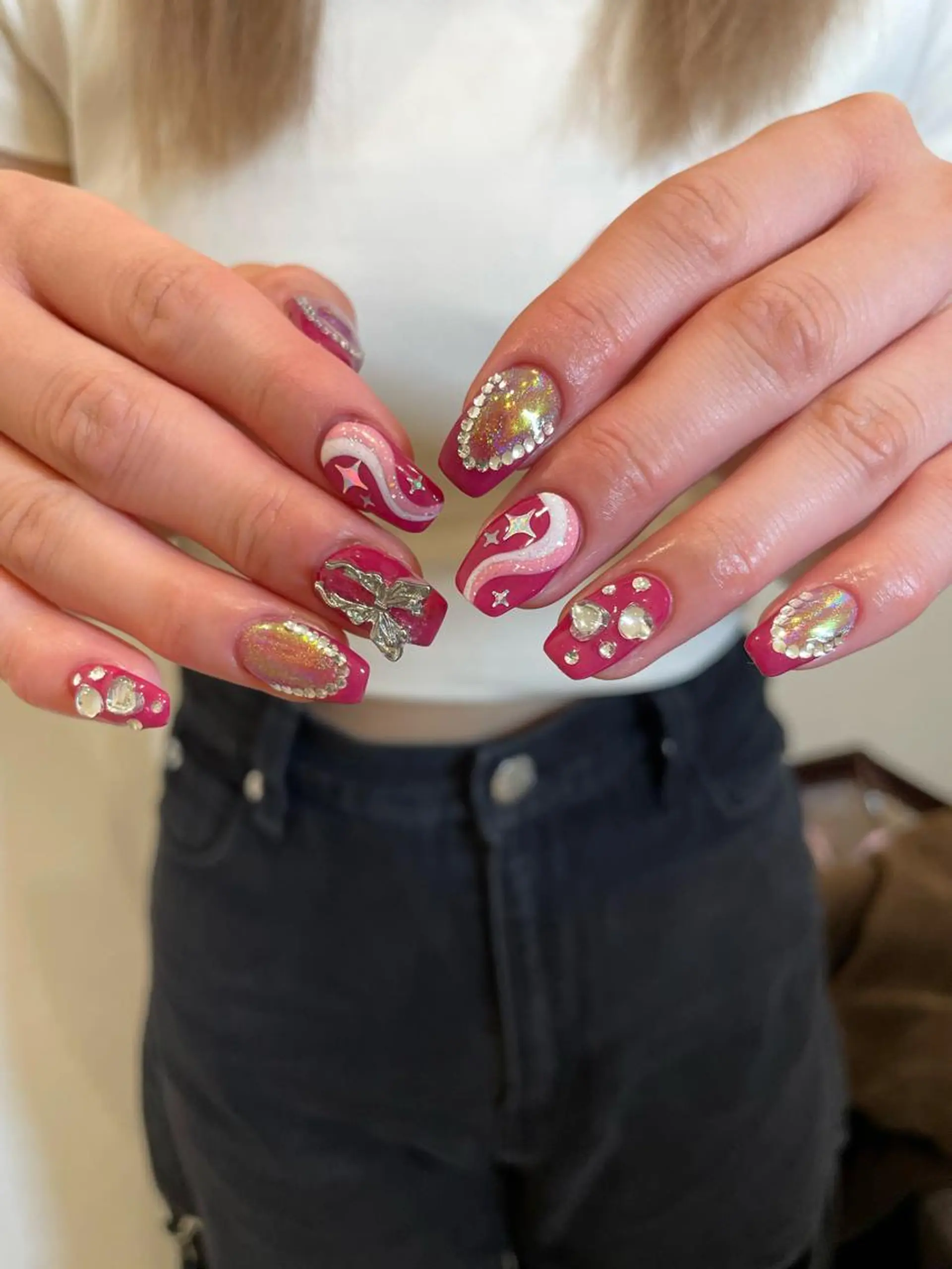 ネイル ハンドネイル AOI✩⡱ y2kネイルのネイルデザイン